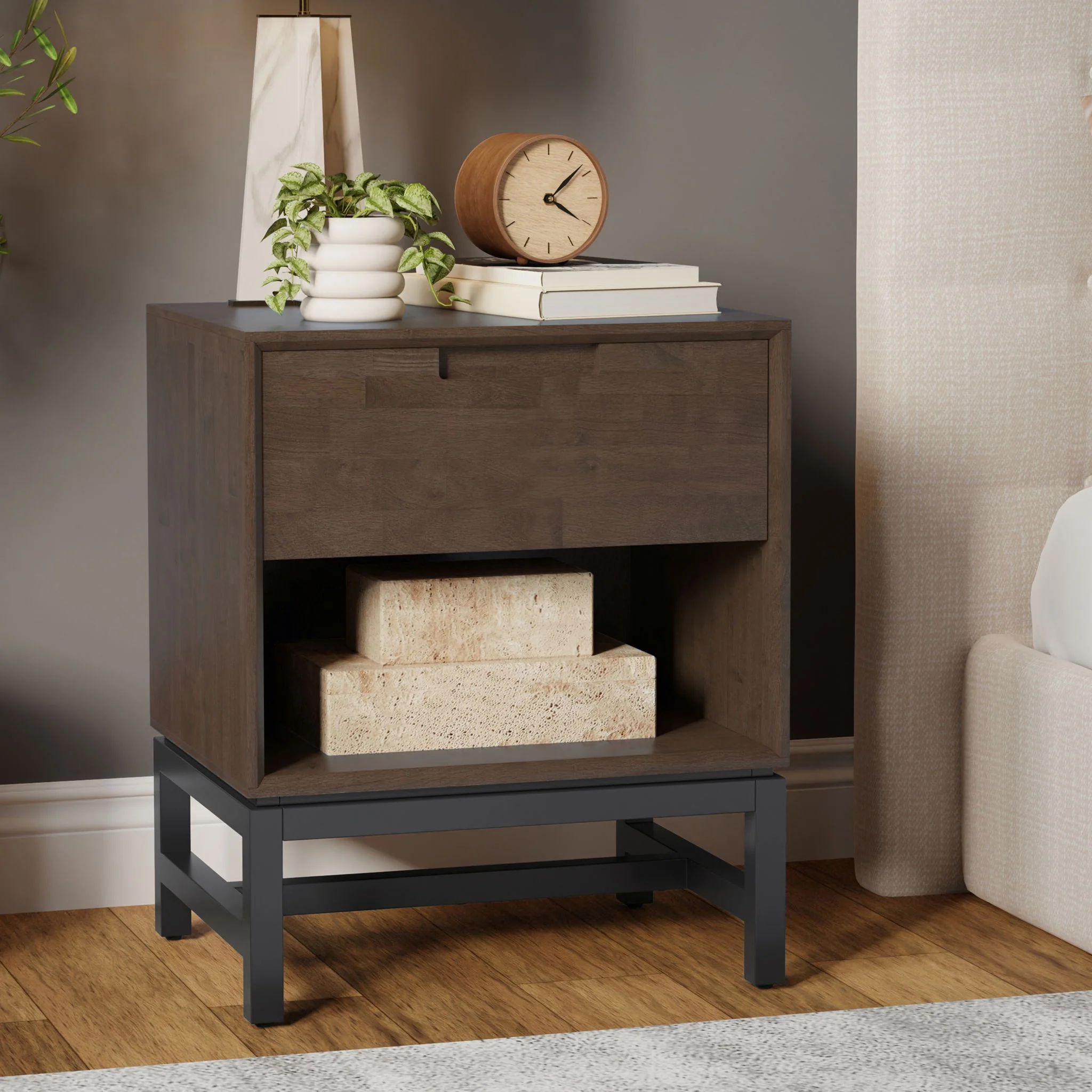 Banting - Nightstand - Walnut Brown - Image 6