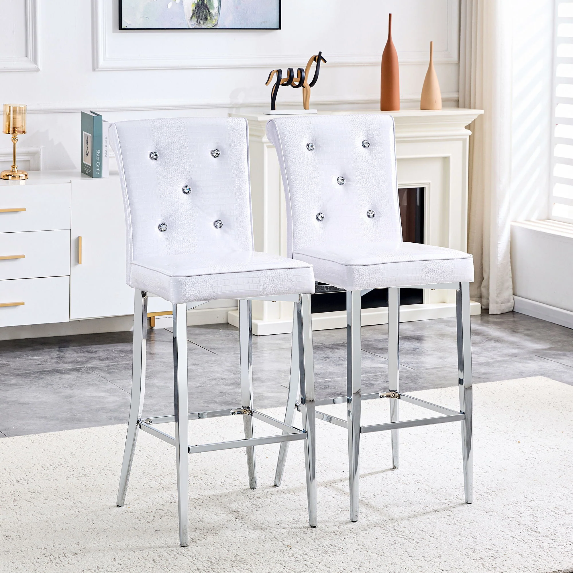 Bar Chairs & Crystal Clasp Design (Set of 2) - Image 10