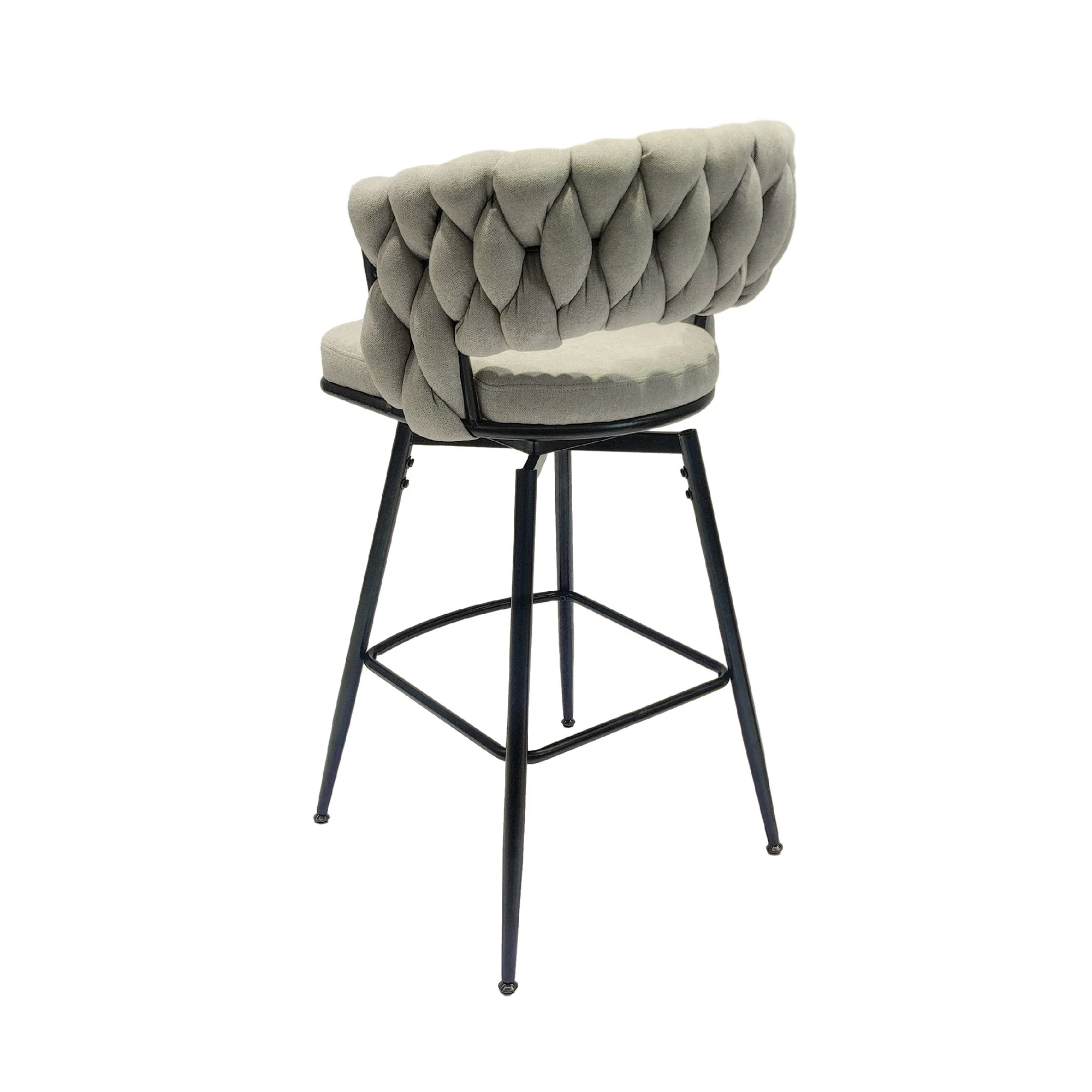 Bar Stool 360 Swivel With Back Footrest - Image 14