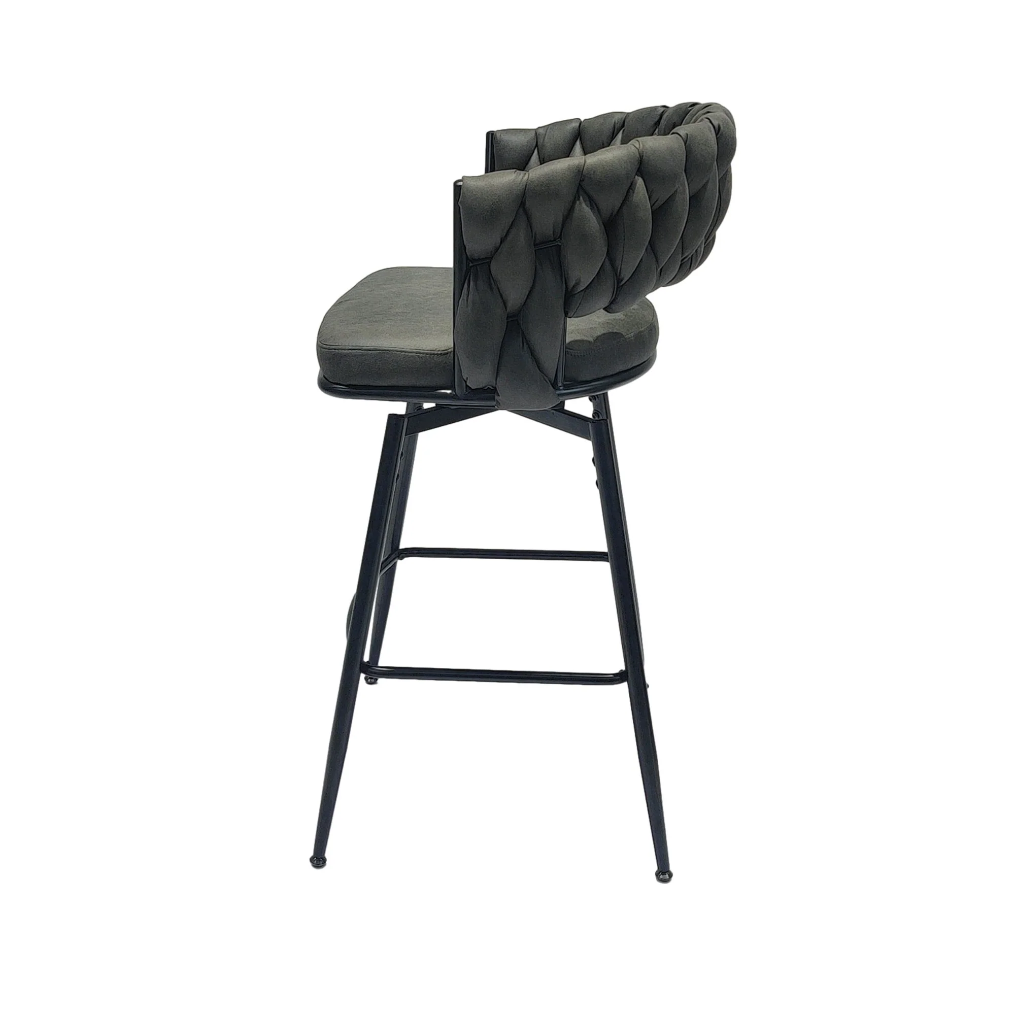 Bar Stool 360 Swivel With Back Footrest - Image 8
