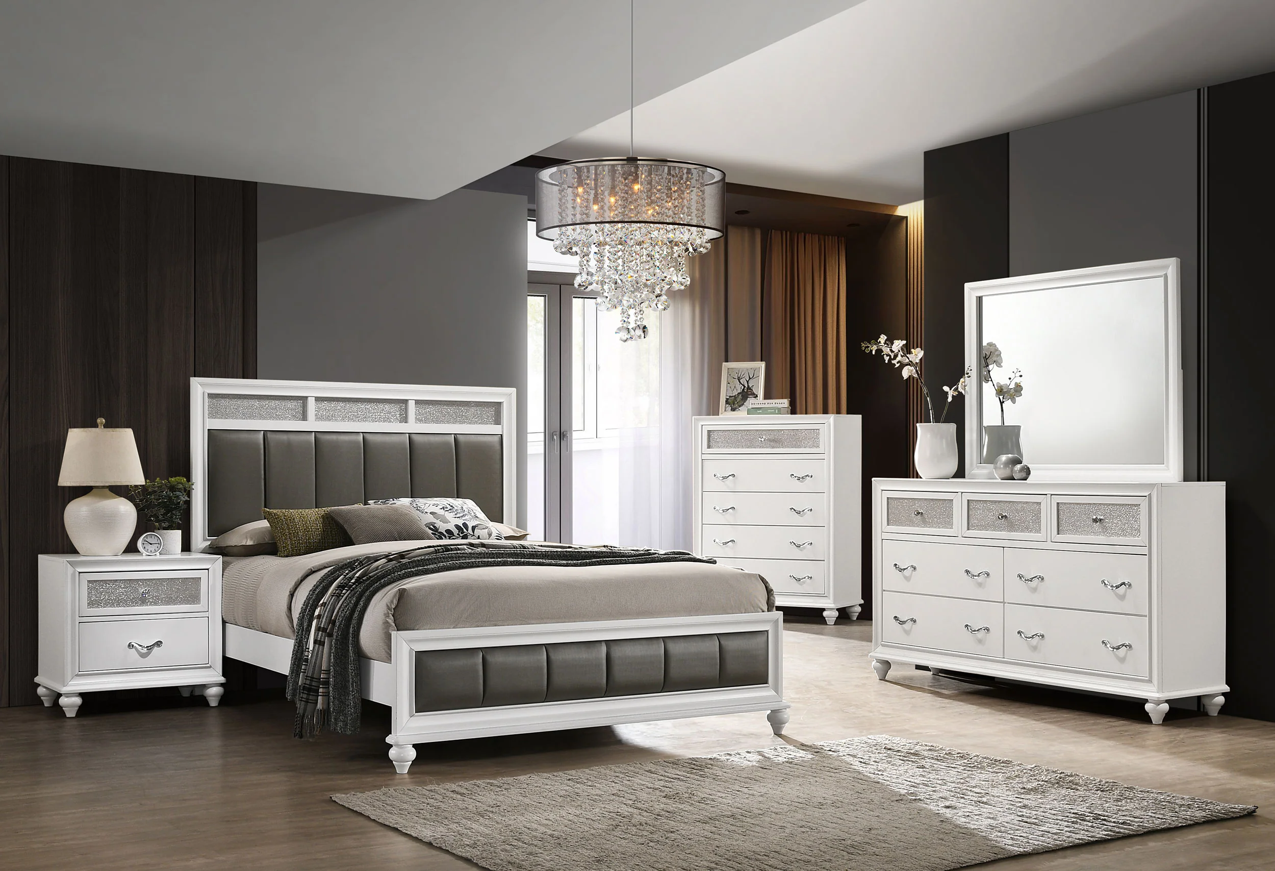 Barzini 7-Drawer Dresser with Mirror, White - Image 11