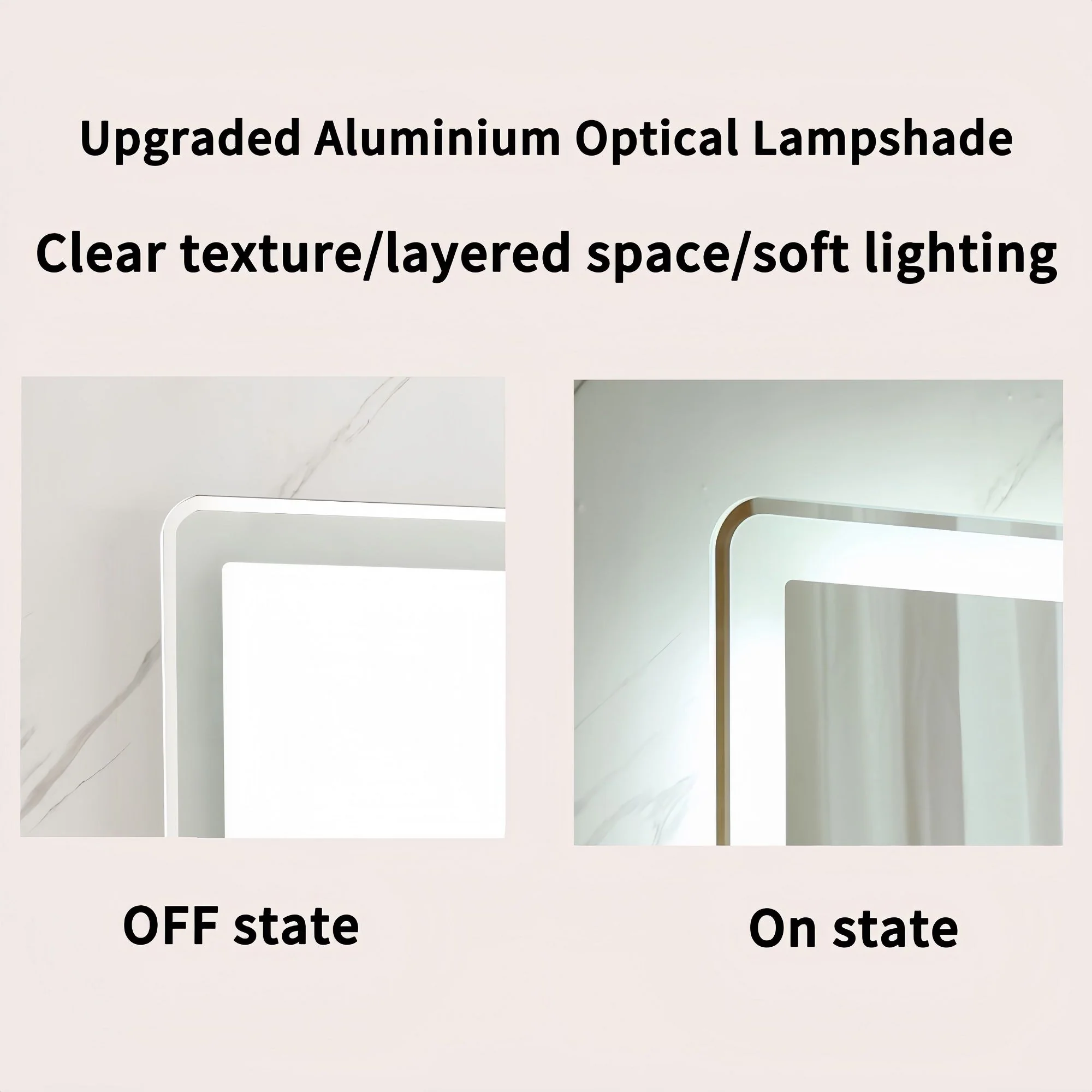 Bathroom Mirror Vanity Mirrors With Front Lights, Wall Mounted, Anti-Fog, Frameless, Horizontal Or Vertical - Image 8