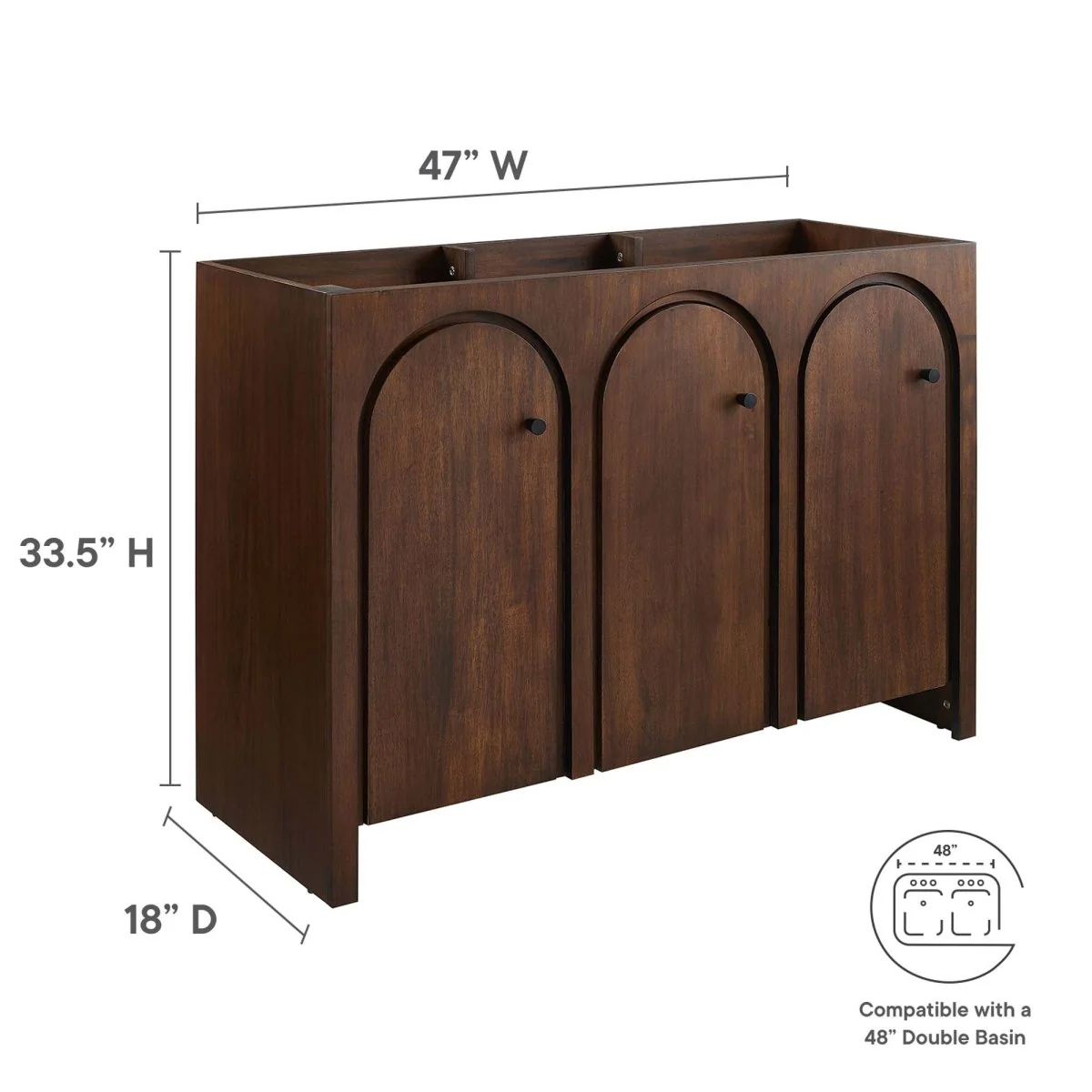 Bathroom Vanity Cabinet – MDF and Mango Wood Veneer, Multiple Sizes Available - Image 47