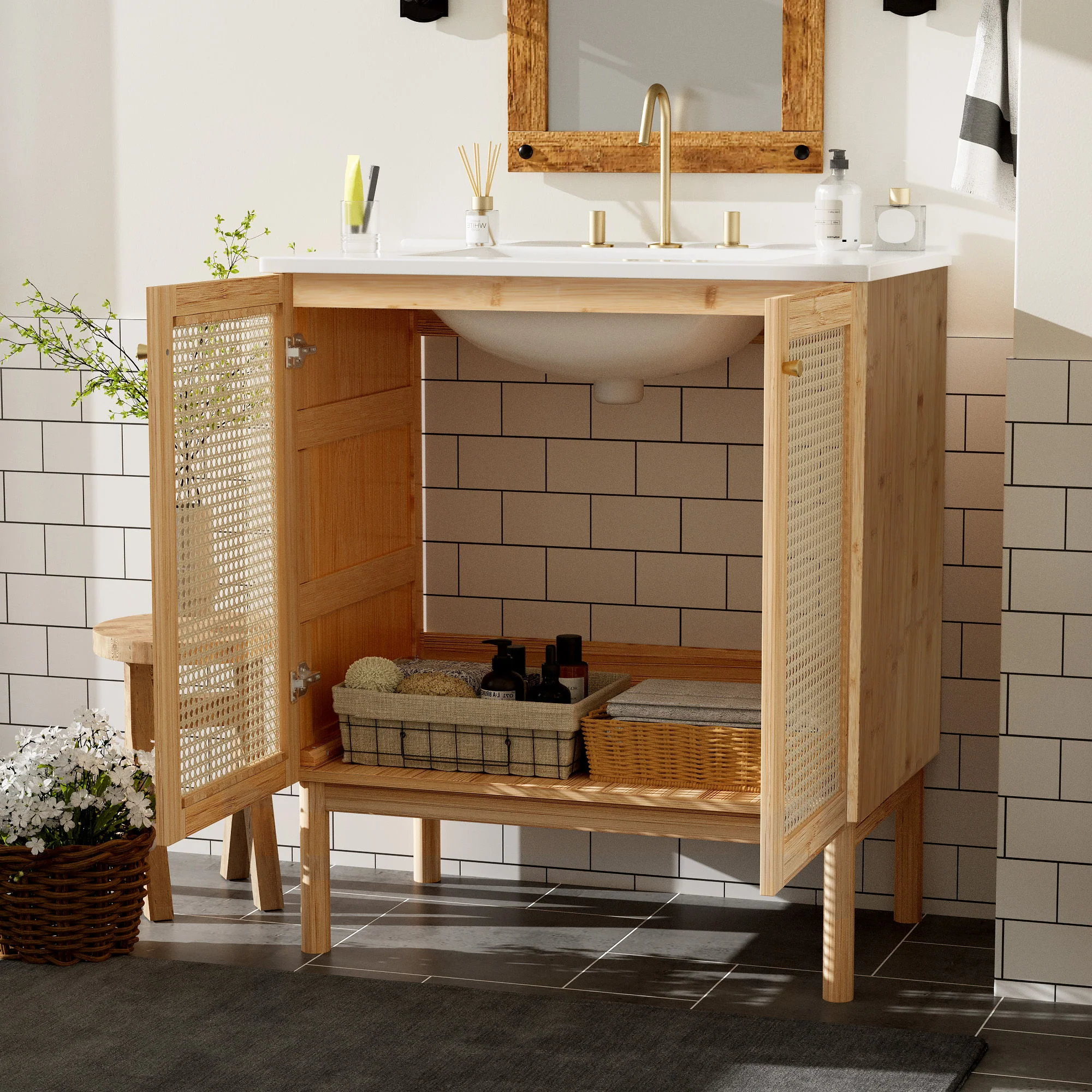 Bathroom Vanity Cabinet With Doors, Soft Close Design - Image 8