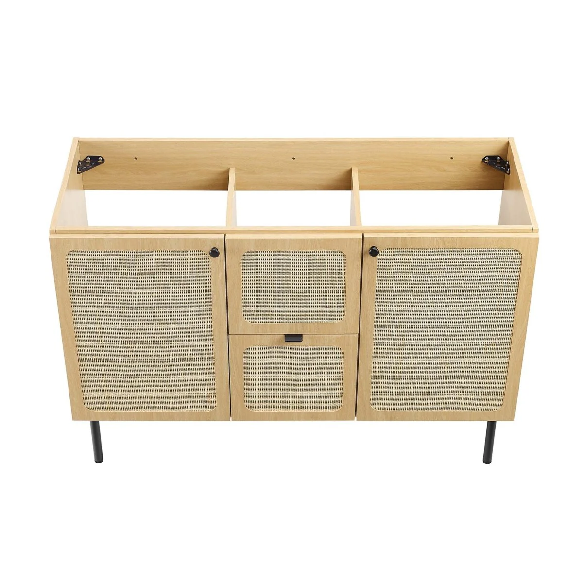 Bathroom Vanity Cabinet with Rattan Doors – Sink Basin Not Included, Various Sizes - Image 140