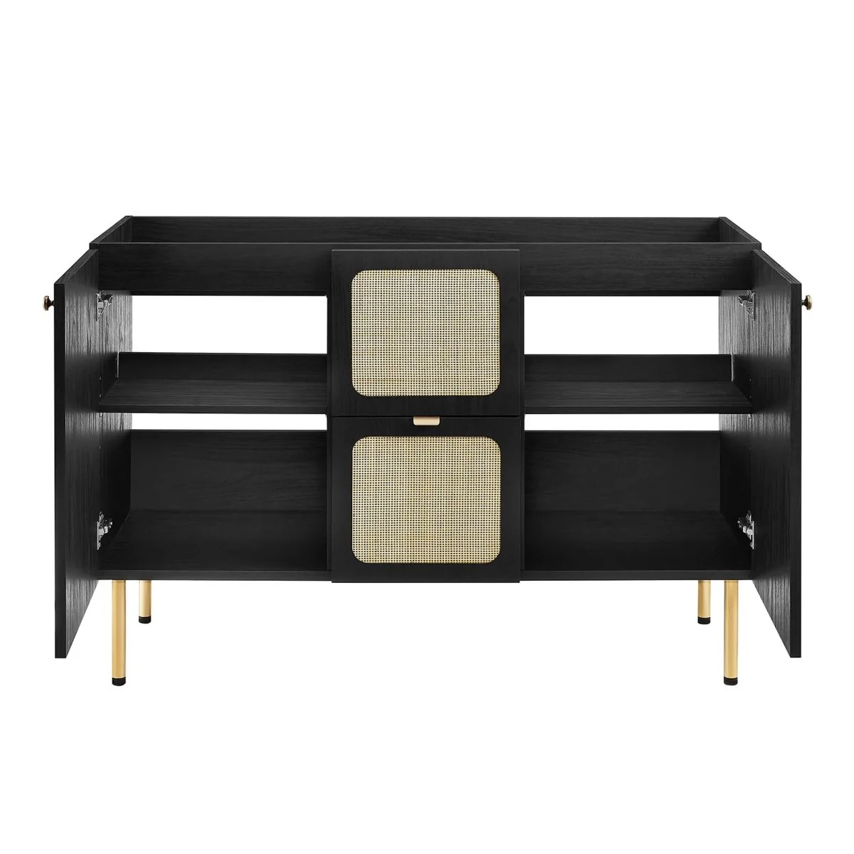 Bathroom Vanity Cabinet with Rattan Doors – Sink Basin Not Included, Various Sizes - Image 150