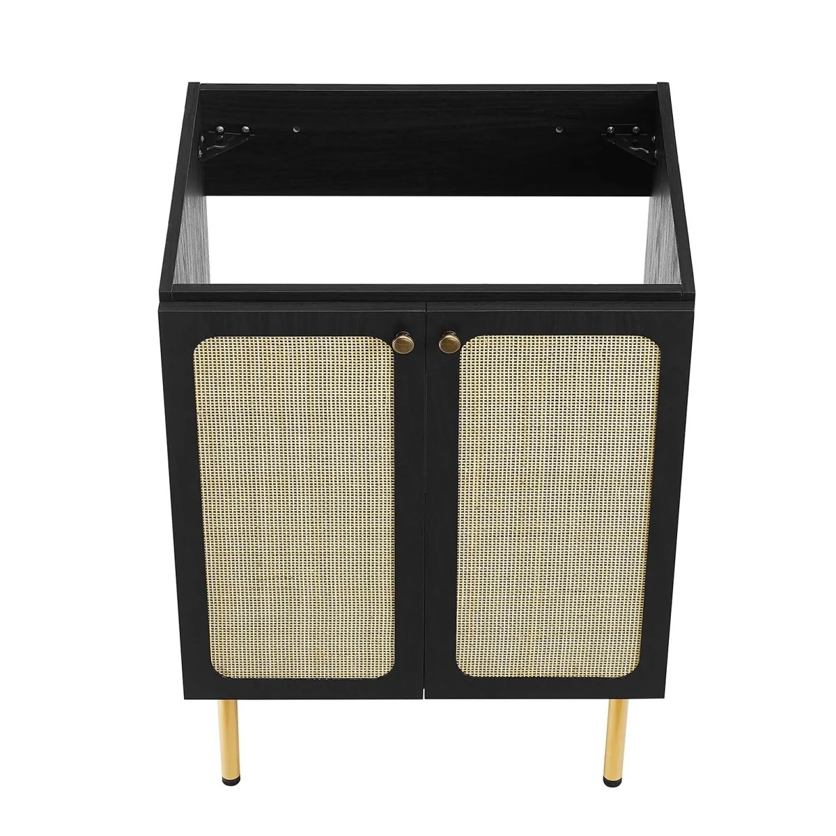 Bathroom Vanity Cabinet with Rattan Doors – Sink Basin Not Included, Various Sizes - Image 57