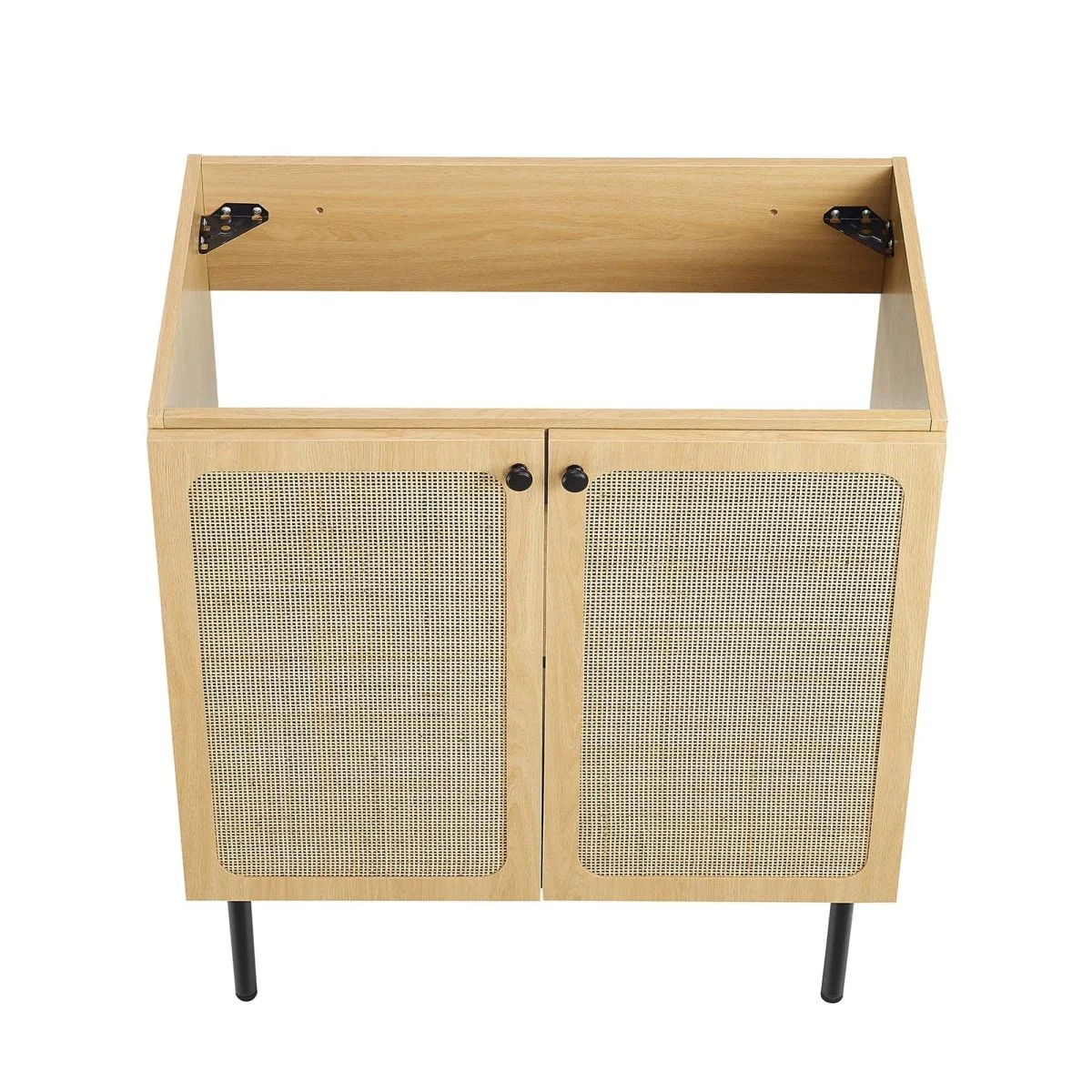 Bathroom Vanity Cabinet with Rattan Doors – Sink Basin Not Included, Various Sizes - Image 79