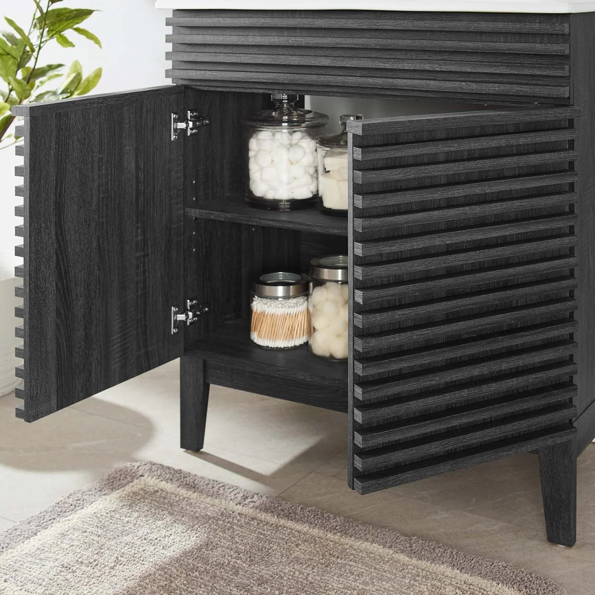 Bathroom Vanity Cabinet with Storage — Mid-Century Modern Design, Durable Construction - Image 27
