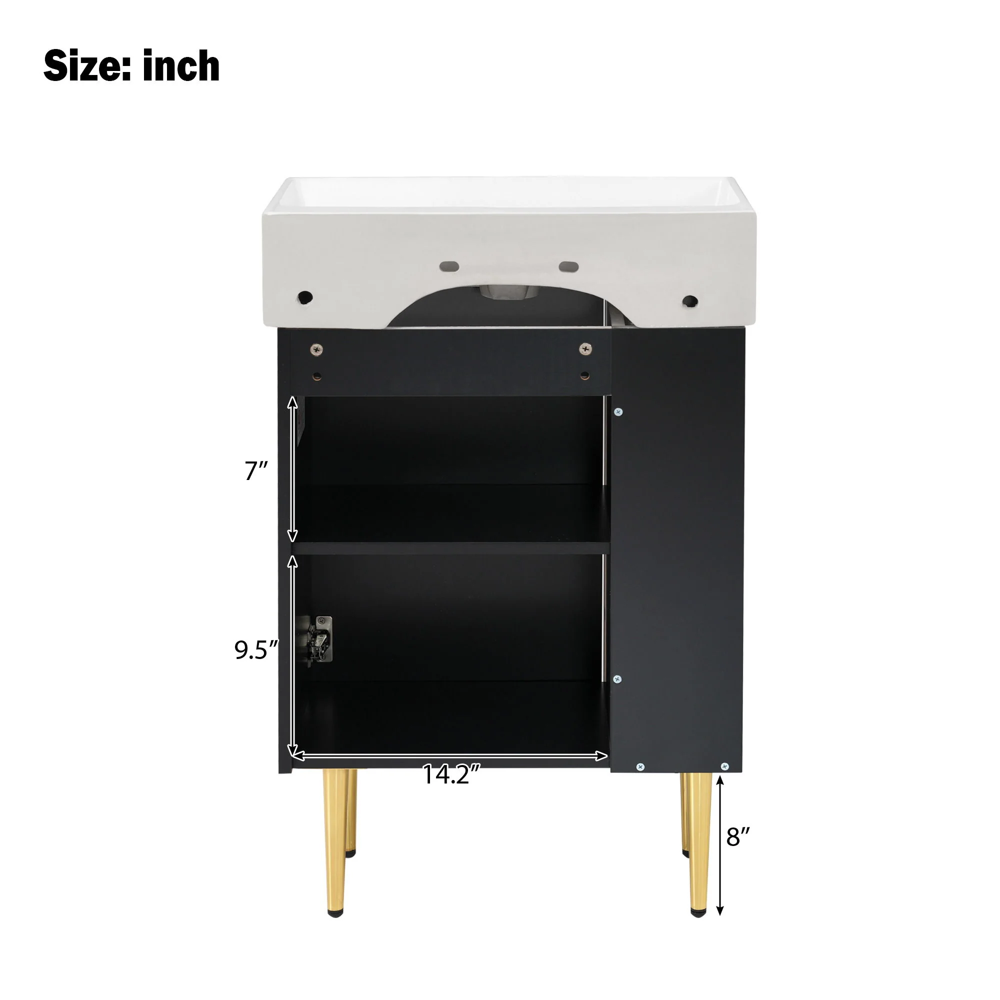Bathroom Vanity, Combo Cabinet, Bathroom Storage Cabinet, Single Ceramic Sink - Image 26