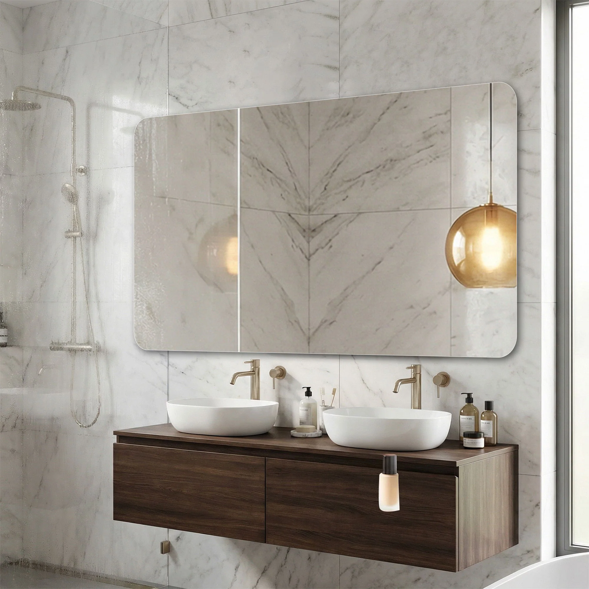 Bathroom Vanity Mirror, Wall-Mounted Mirror For Bathroom Anti-Fog, Waterproof - Image 7