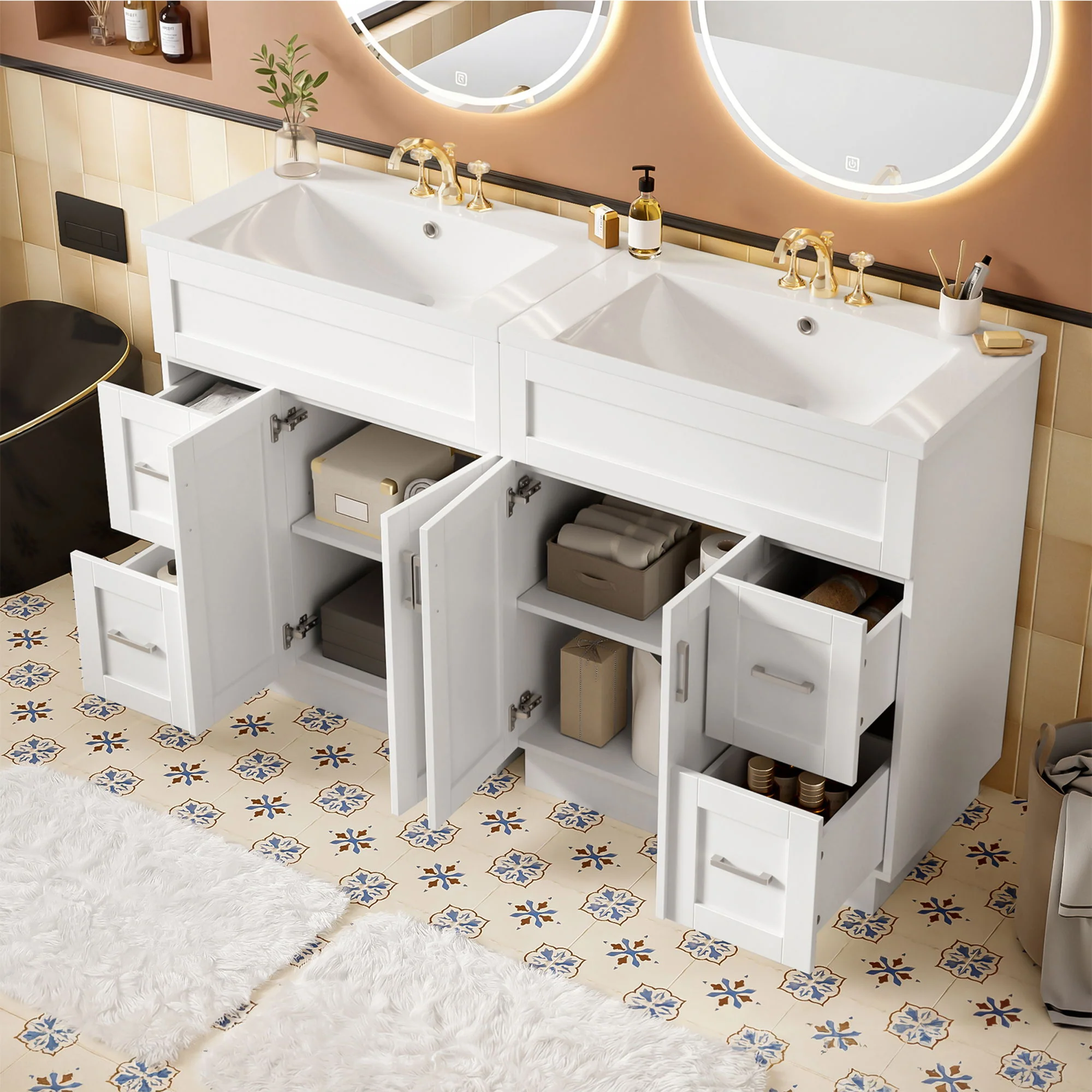 Bathroom Vanity With 2 Doors, 2 Drawers, Adjustable Shelf, Hidden Slides & Soft Close Hinges - Image 14
