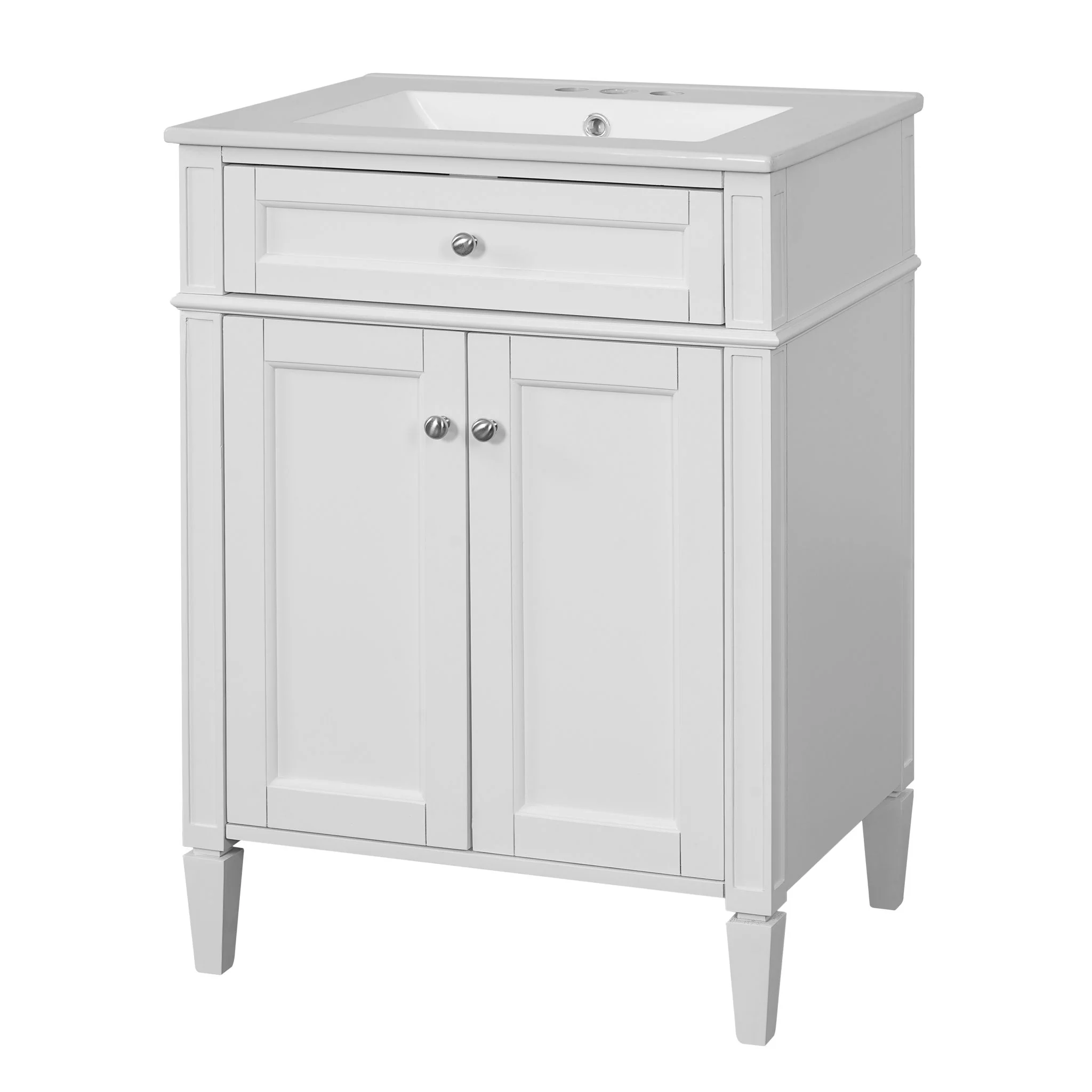 Bathroom Vanity With 2 Doors And Tip Out Drawer, Soft Closing Hinges - Image 3