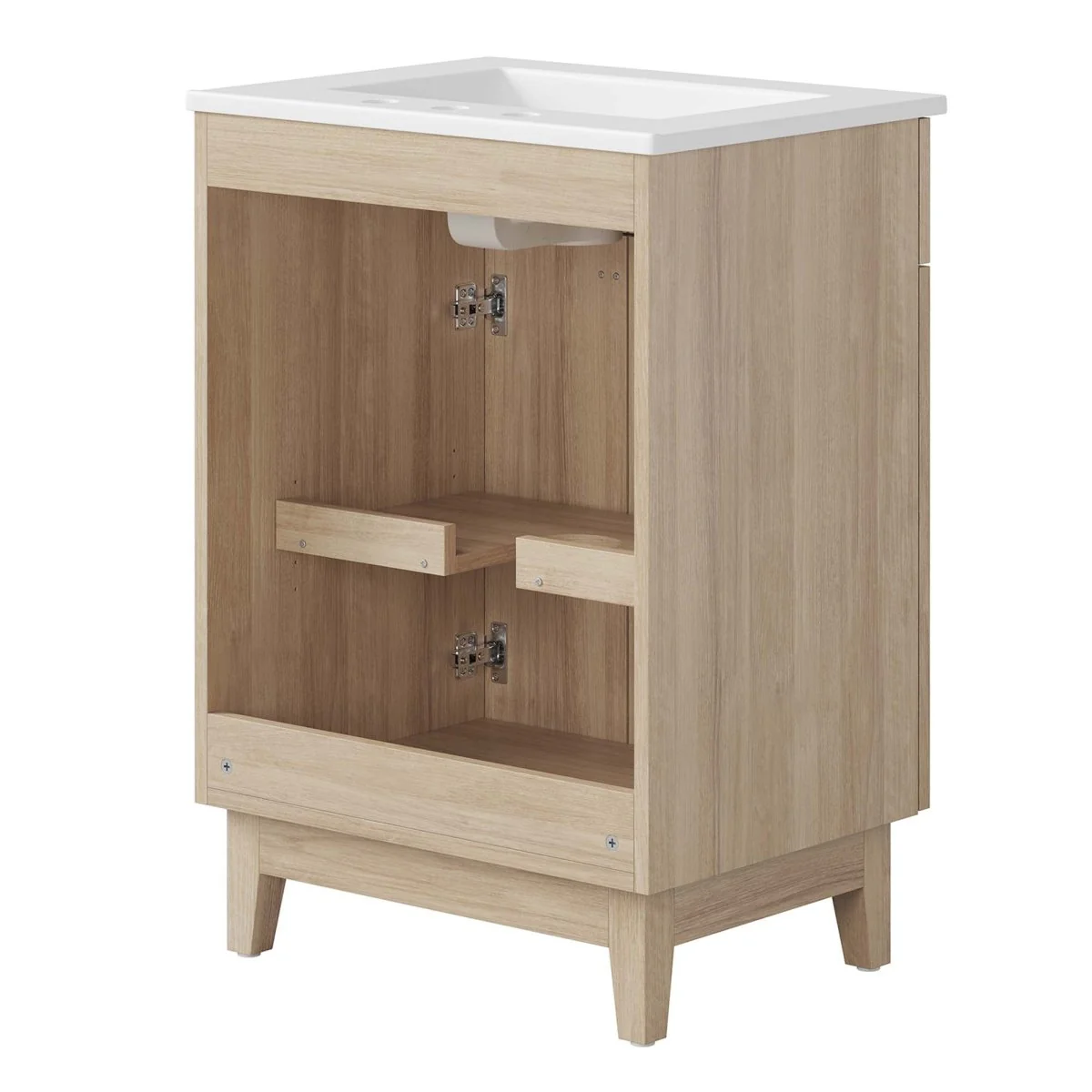 Bathroom Vanity with Ceramic Sink and Storage Cabinet for Bath, Contemporary Vanity Unit - Image 28