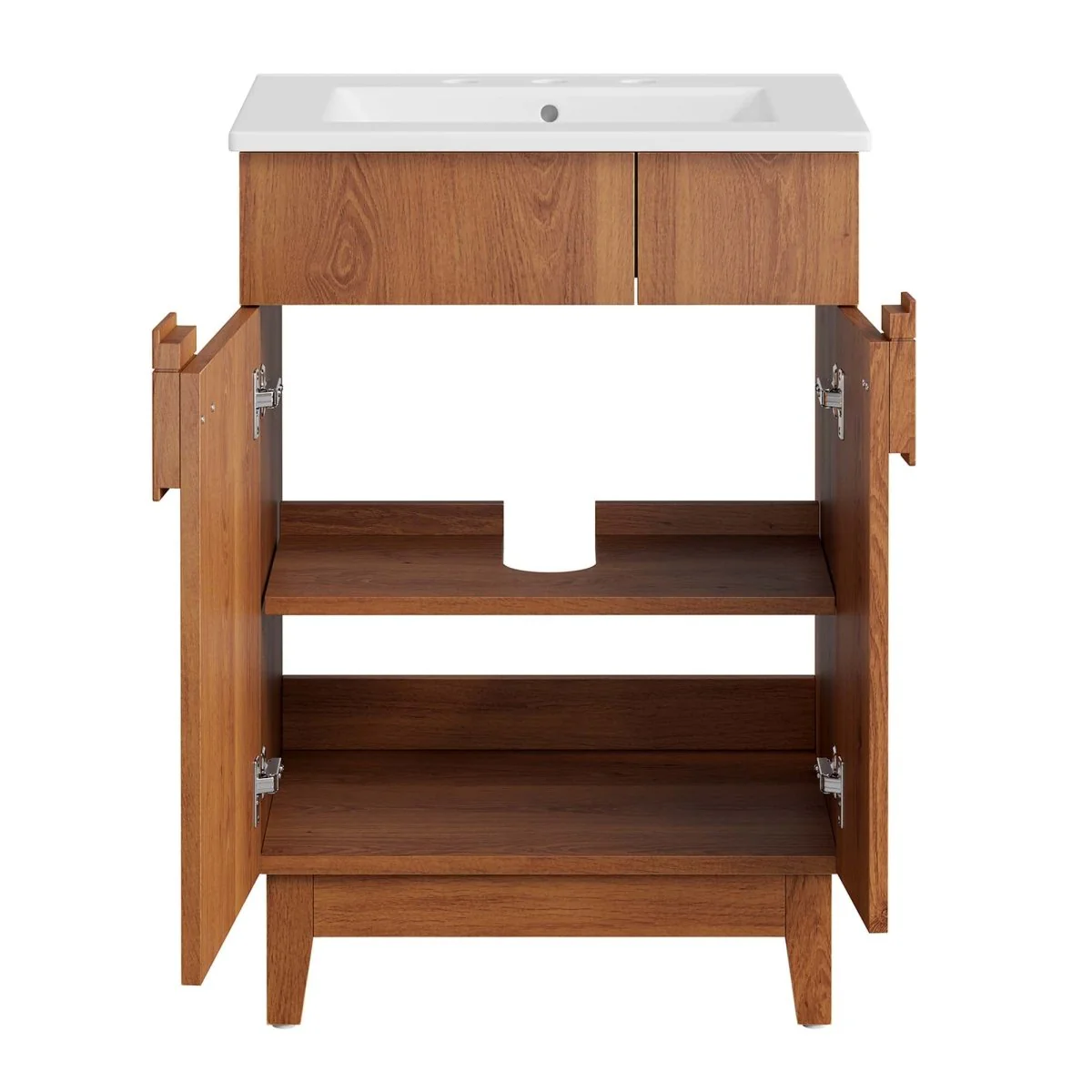 Bathroom Vanity with Ceramic Sink and Storage Cabinet for Bath, Contemporary Vanity Unit - Image 42