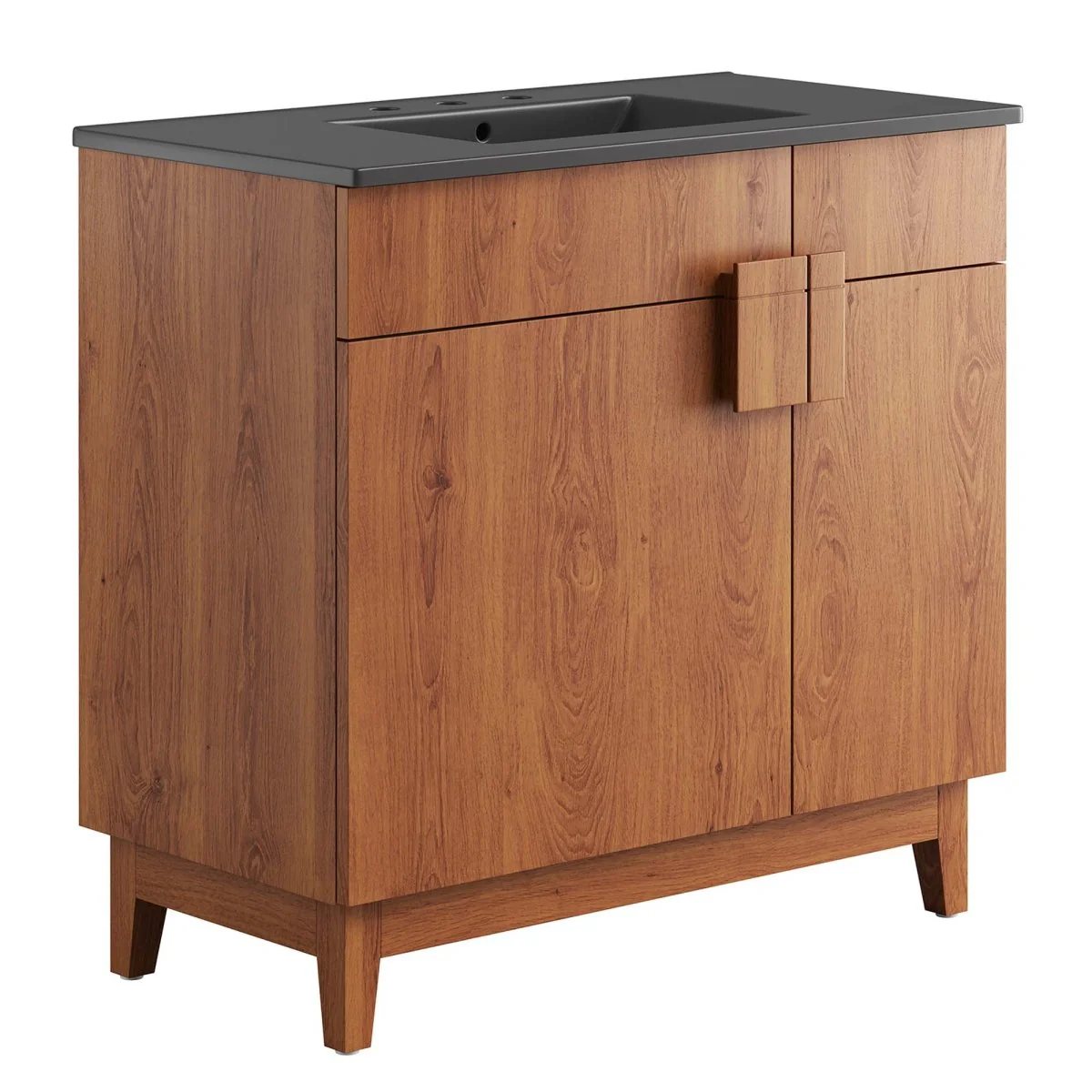 Bathroom Vanity with Ceramic Sink and Storage Cabinet for Bath, Contemporary Vanity Unit - Image 56