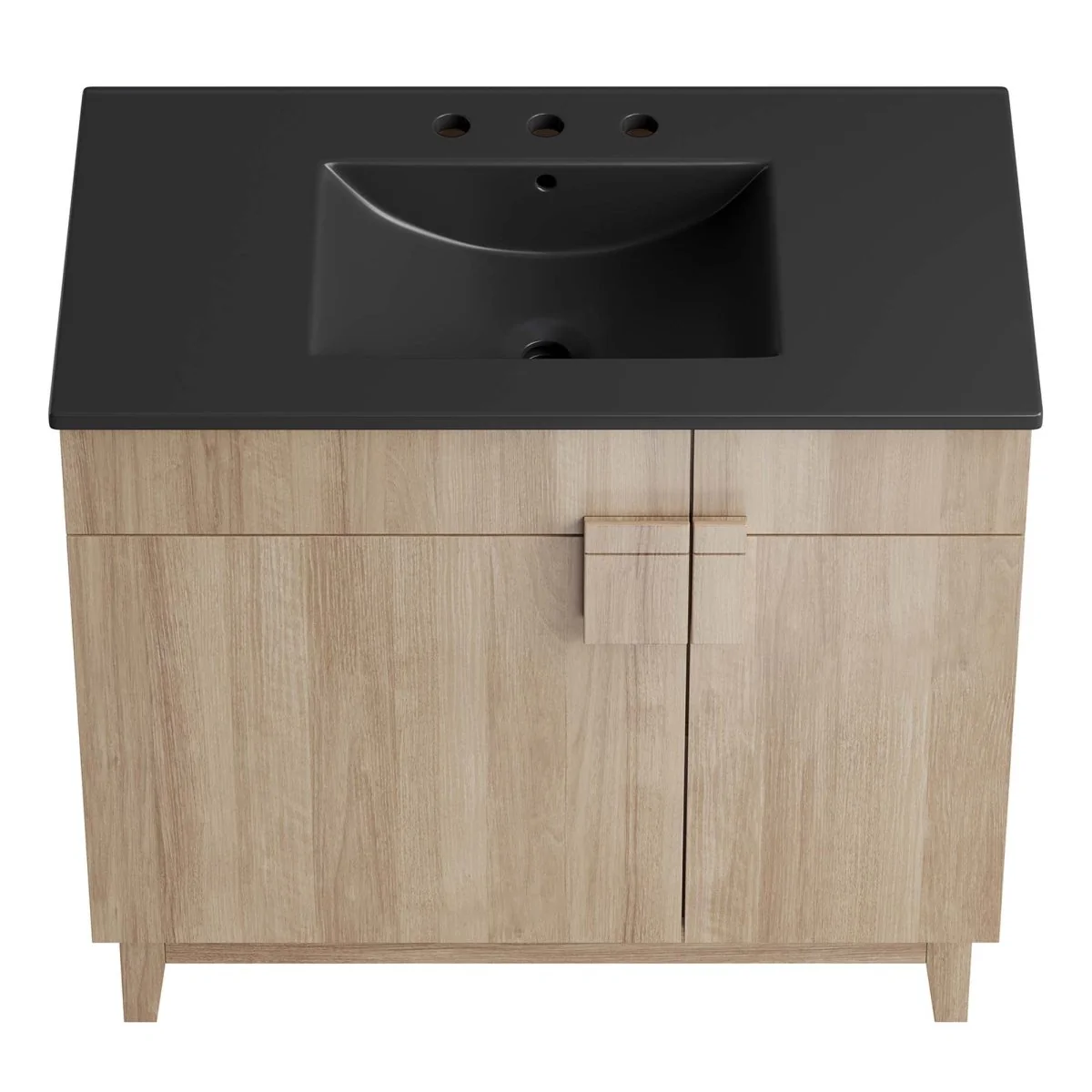 Bathroom Vanity with Ceramic Sink and Storage Cabinet for Bath, Contemporary Vanity Unit - Image 74