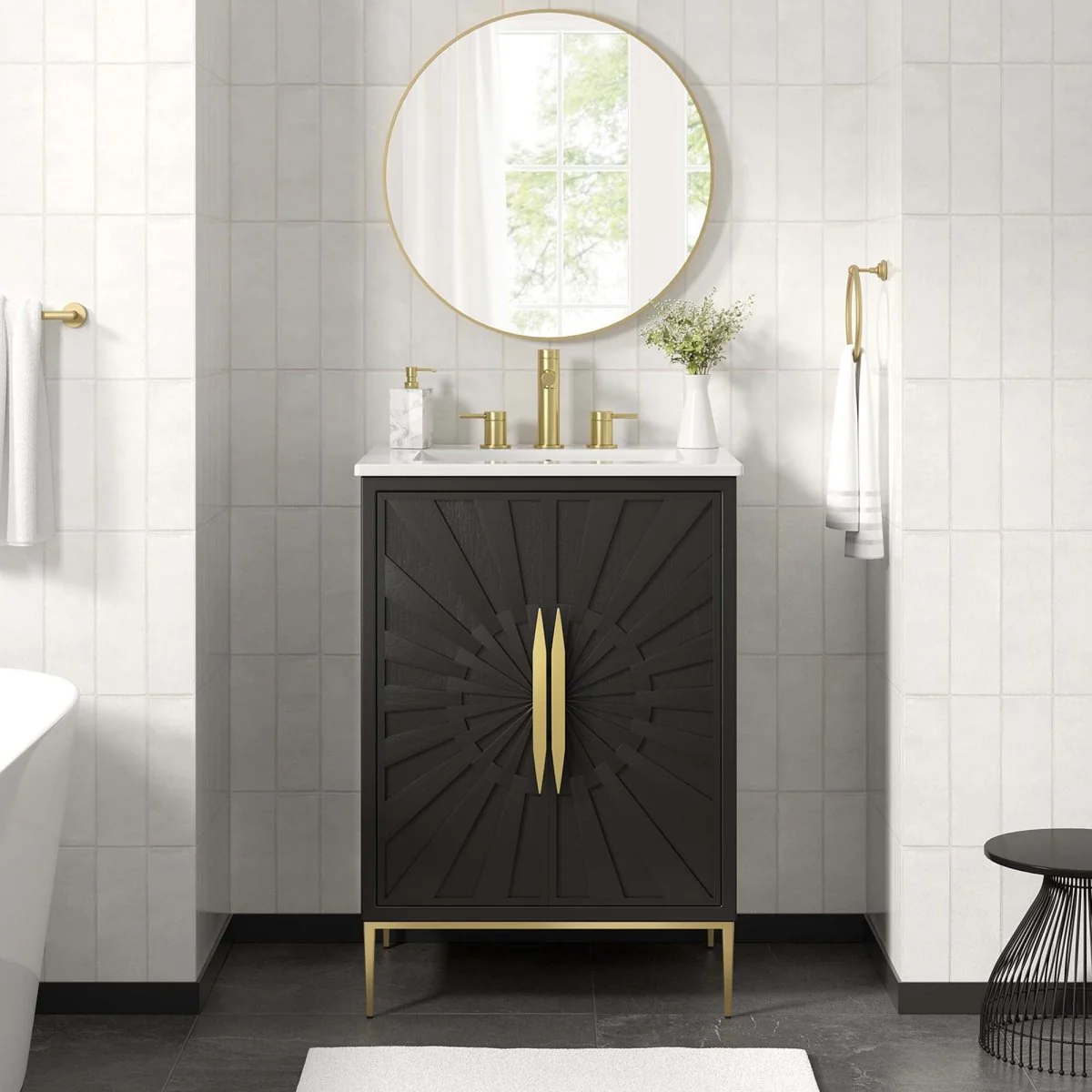 Bathroom Vanity with Ceramic Sink Top – Modern Vanity Unit for Bathroom - Image 33