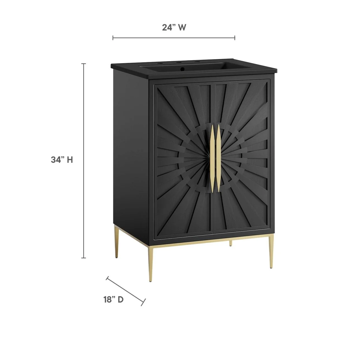 Bathroom Vanity with Ceramic Sink Top – Modern Vanity Unit for Bathroom - Image 36