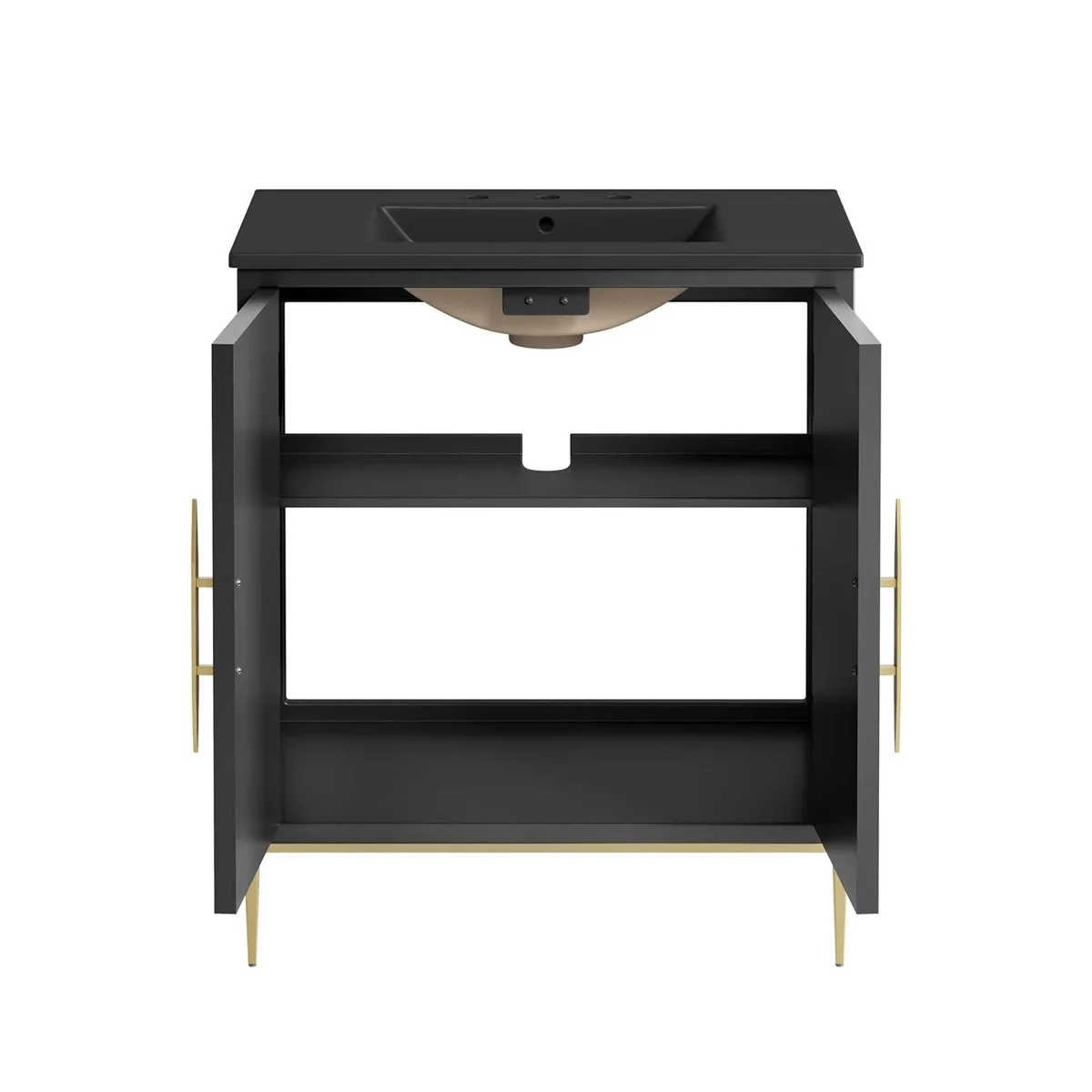 Bathroom Vanity with Ceramic Sink Top – Modern Vanity Unit for Bathroom - Image 62