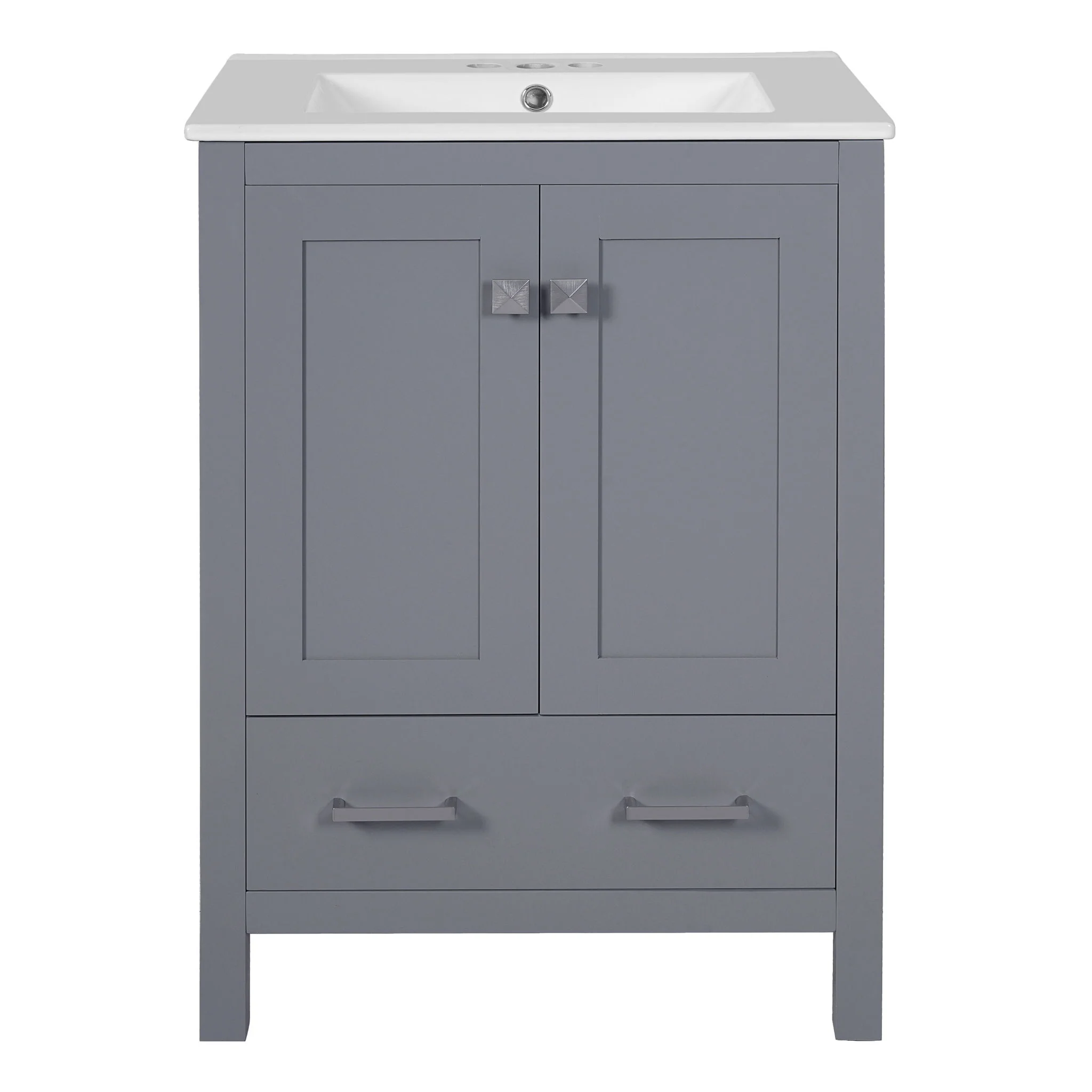 Bathroom Vanity With Integrated Undermount Ceramic Sink, 2 Doors And 1 Drawer, Soft Close Hinges - Image 5