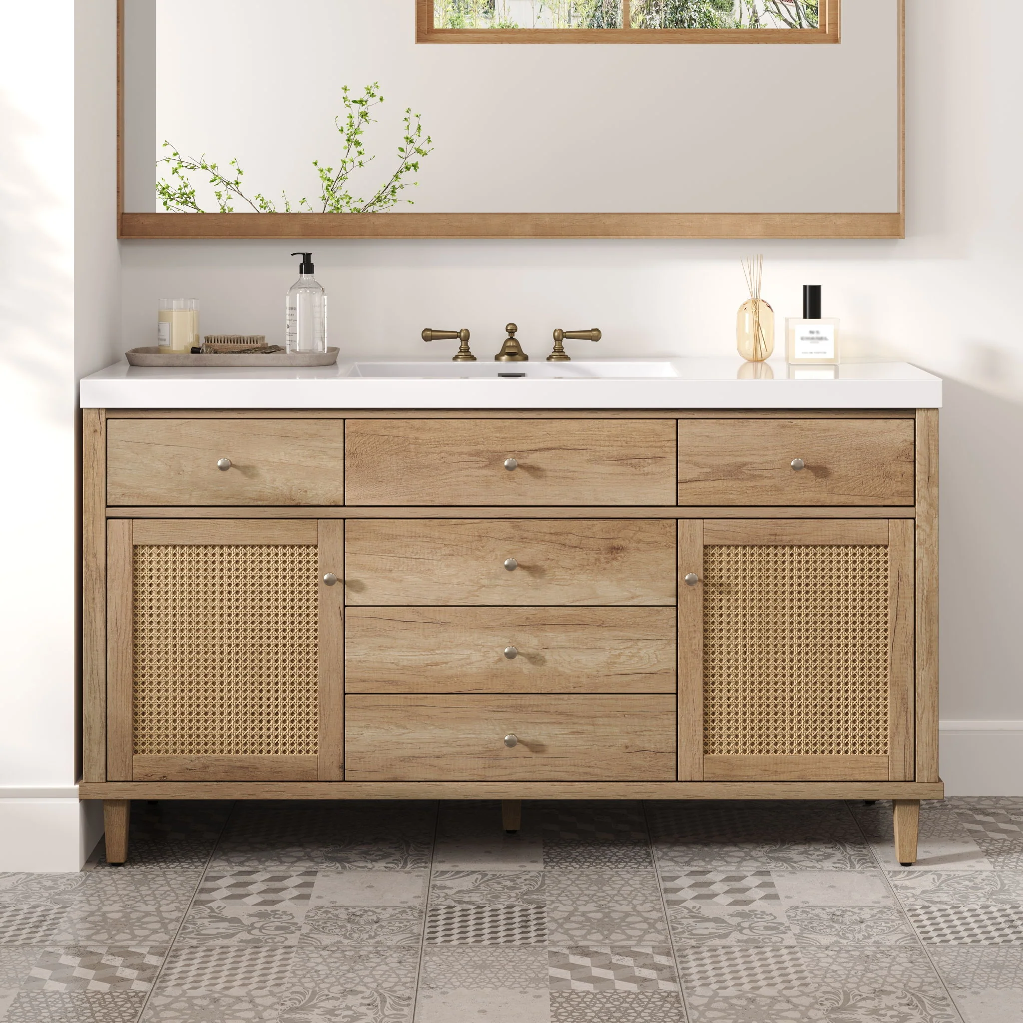 Bathroom Vanity With Sink, 5 Legs, Soft Close Drawers - Image 9
