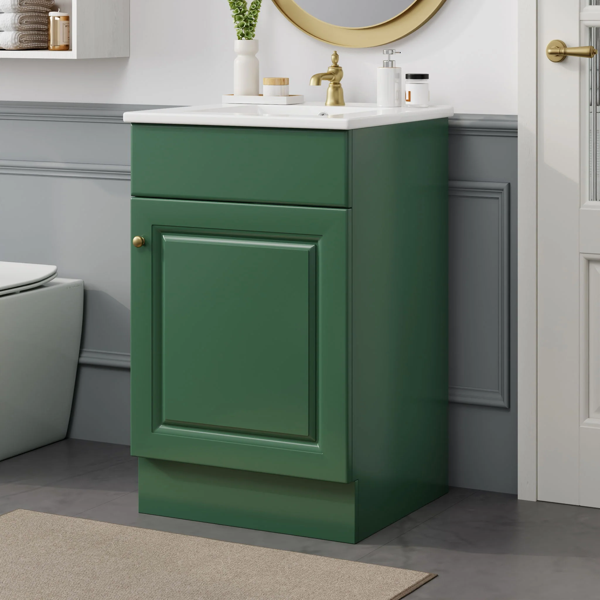 Bathroom Vanity With Sink, Cabinet With Adjustable Shelf - Image 19