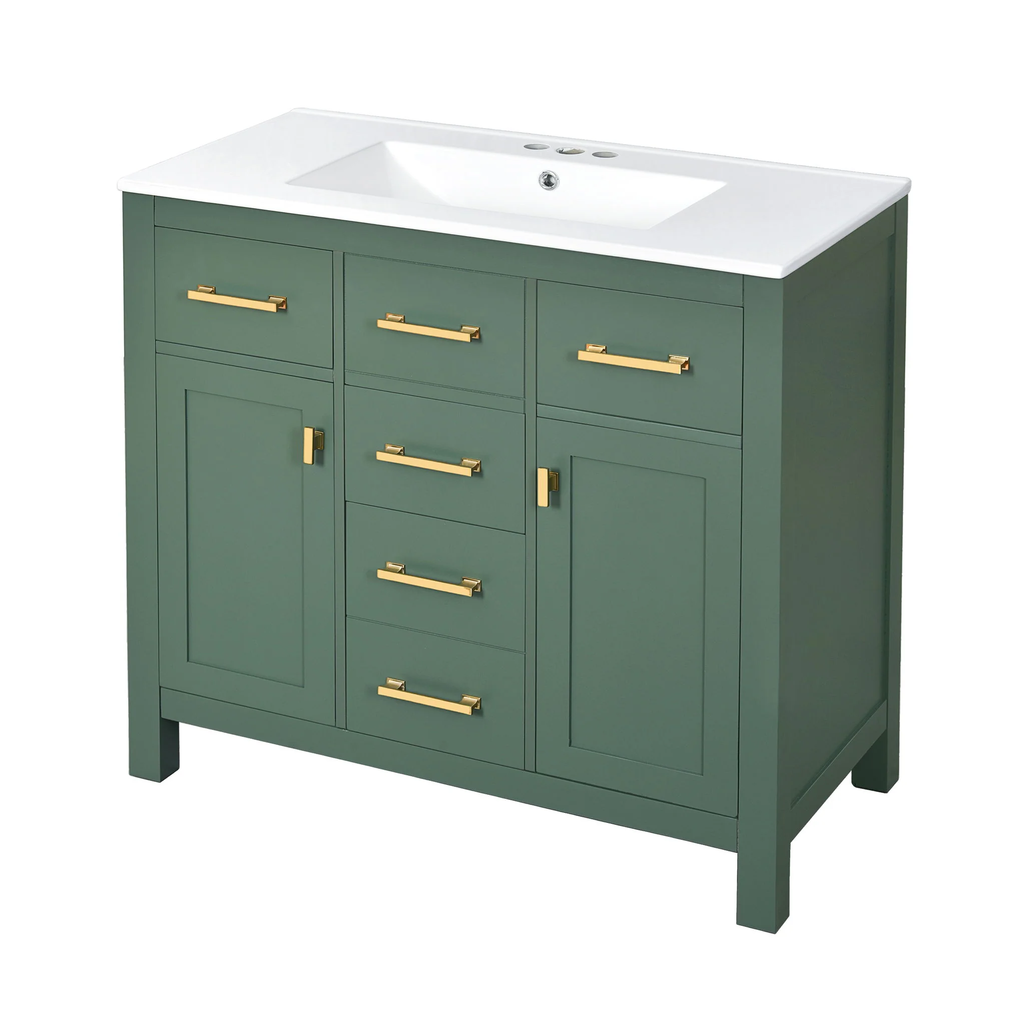 Bathroom Vanity With Sink Combo Set, Modern Bathroom Cabinet With 4 Drawers - Image 3