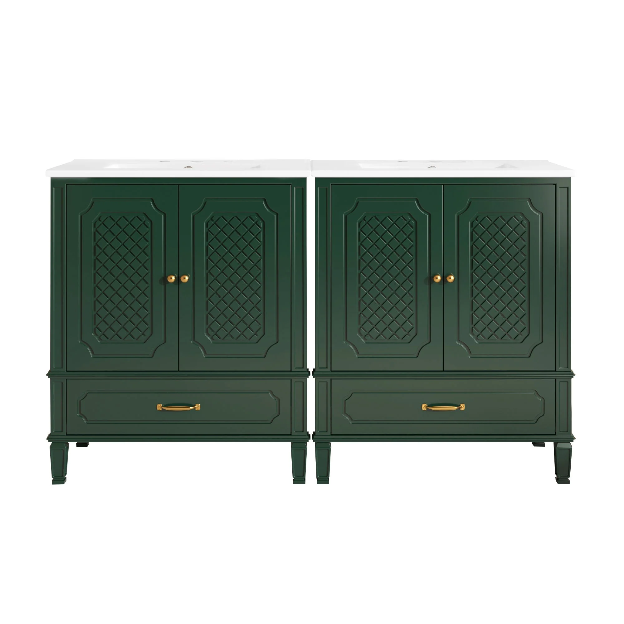 Bathroom Vanity With Sink, Soft Closing Door, Multi Functional Storage - Image 4