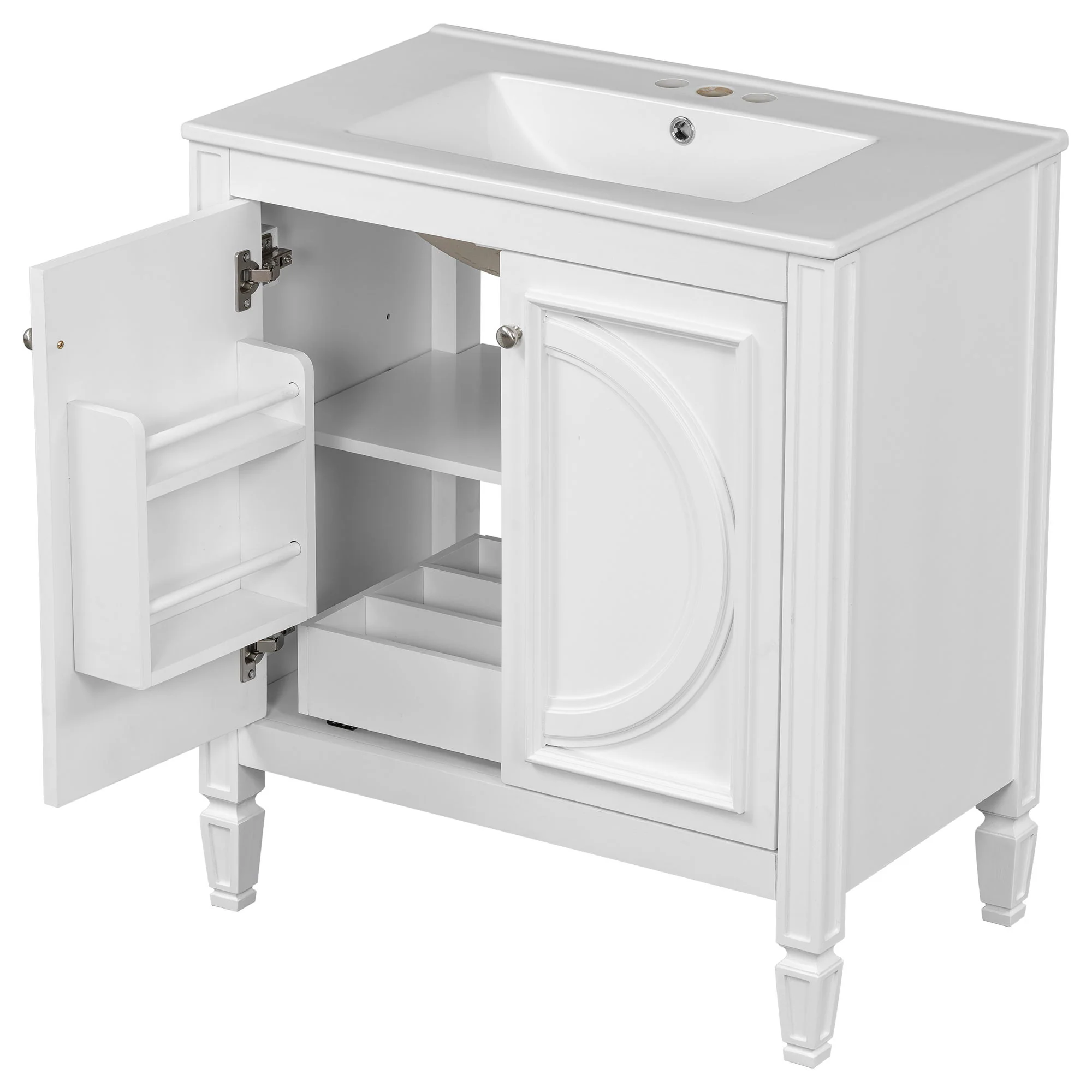 Bathroom Vanity With Sink With 2 Doors And Adjustable Shelf - Image 2