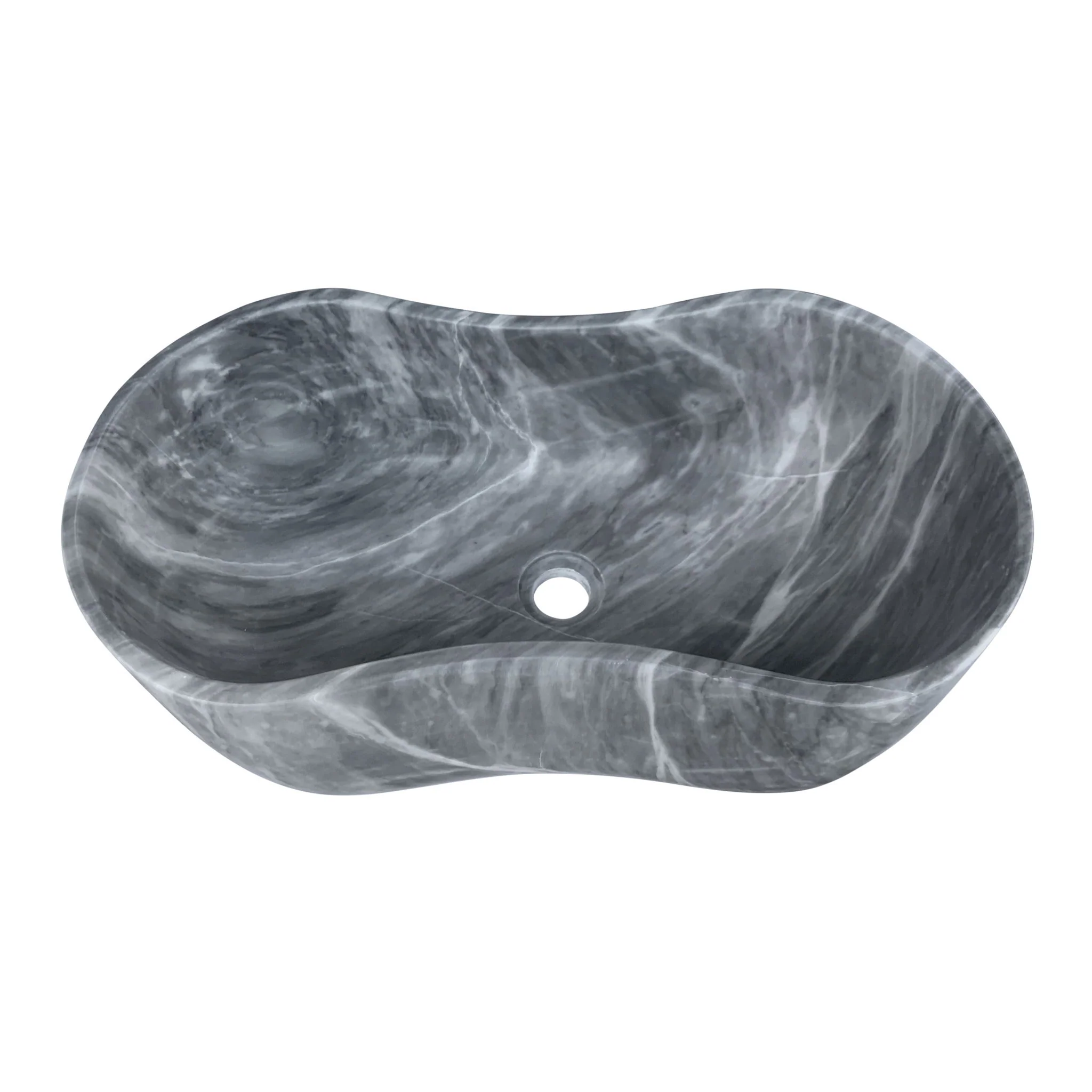 Bathroom Vessel Sink With Wavy Design - Image 14