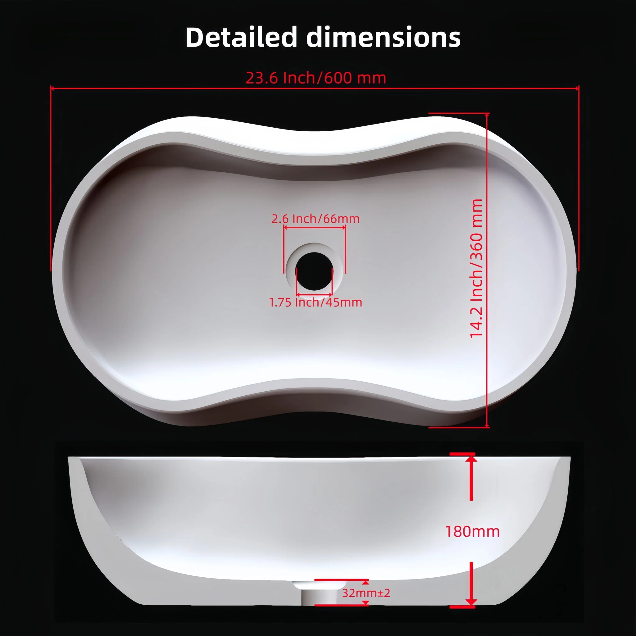 Bathroom Vessel Sink With Wavy Design - Image 22