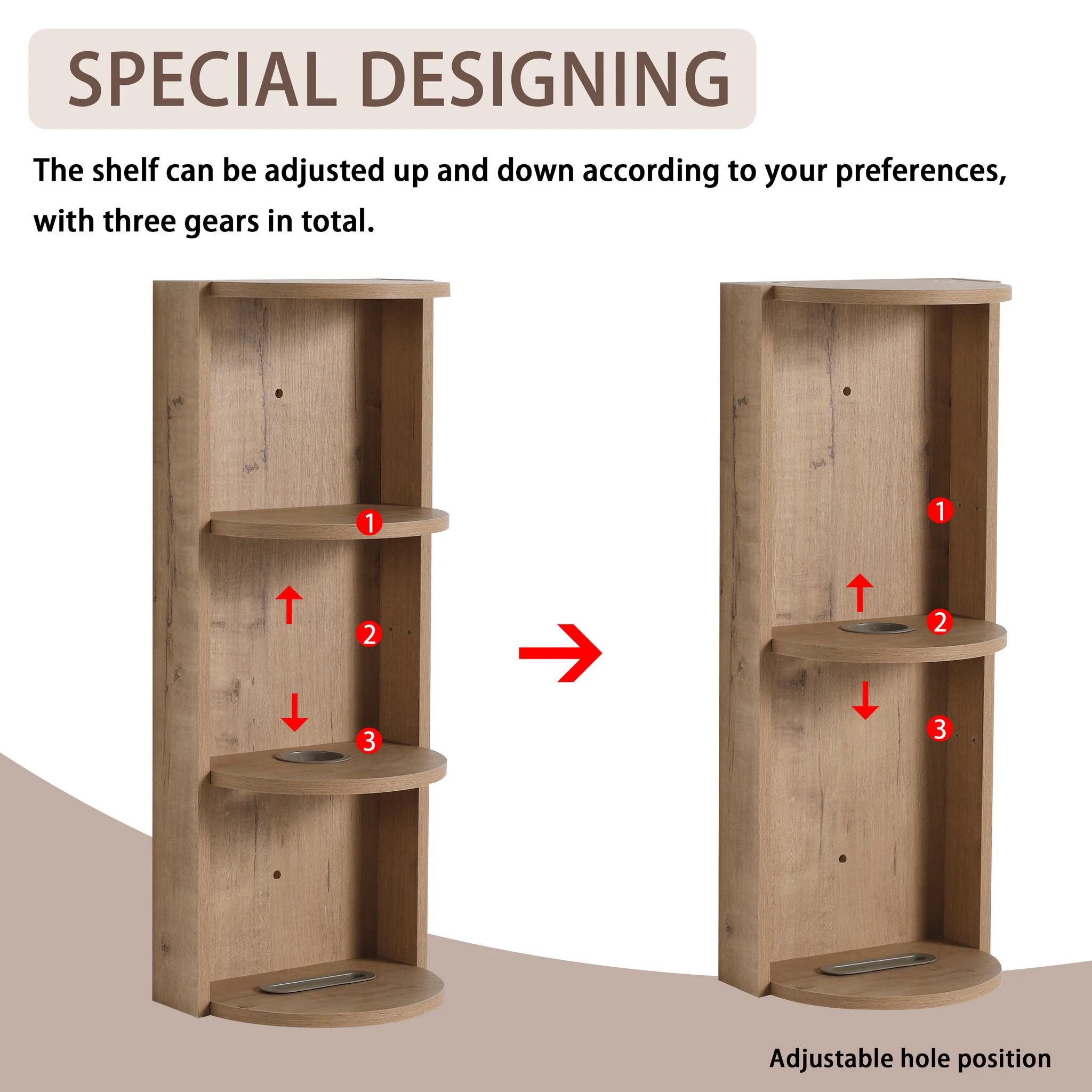Bathroom Wall Mounted Storage Rack With Float Mounting Design - Image 8