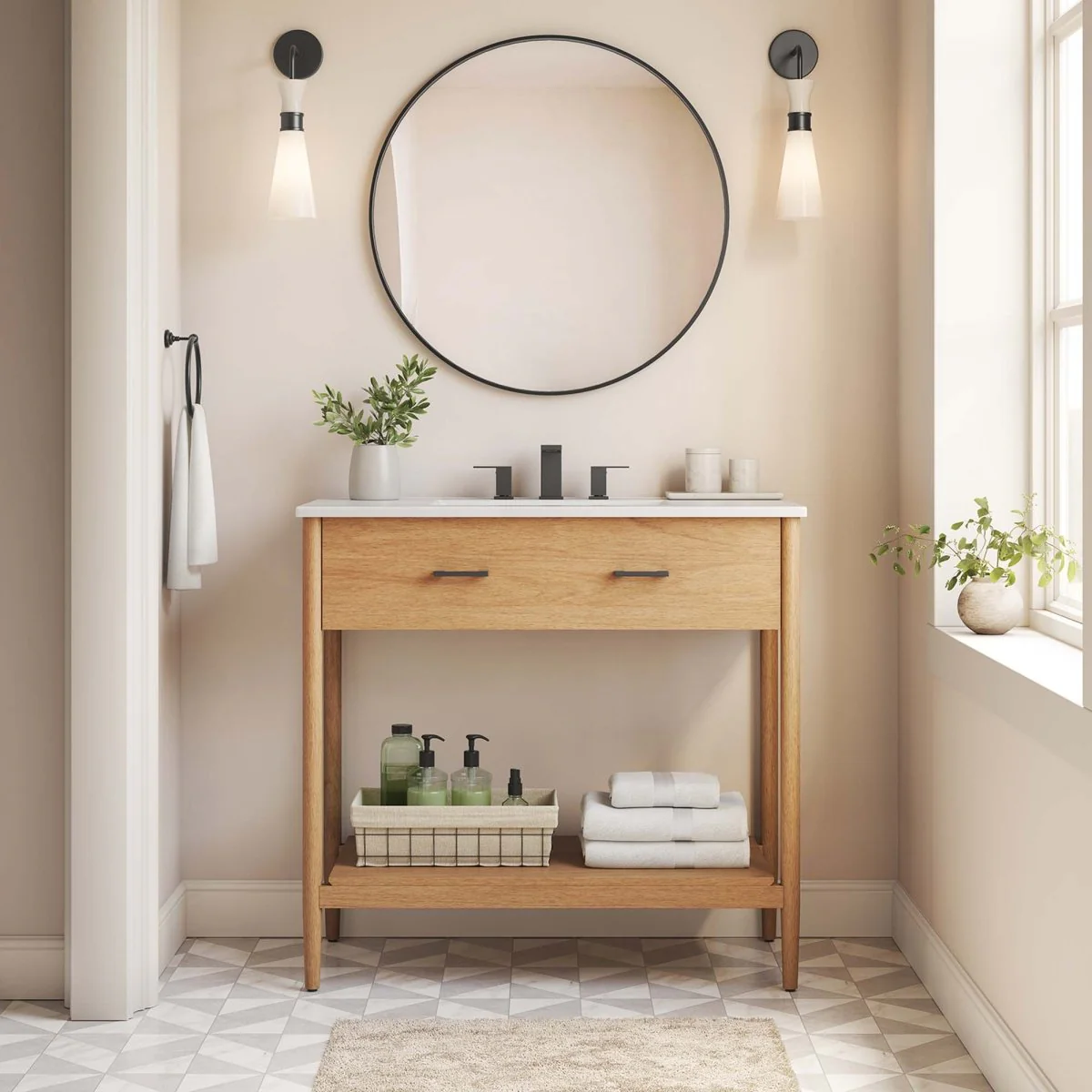 Bathroom Wood Vanity Cabinet – Multiple Widths & Configurations, Sink Basin Not Included - Image 50