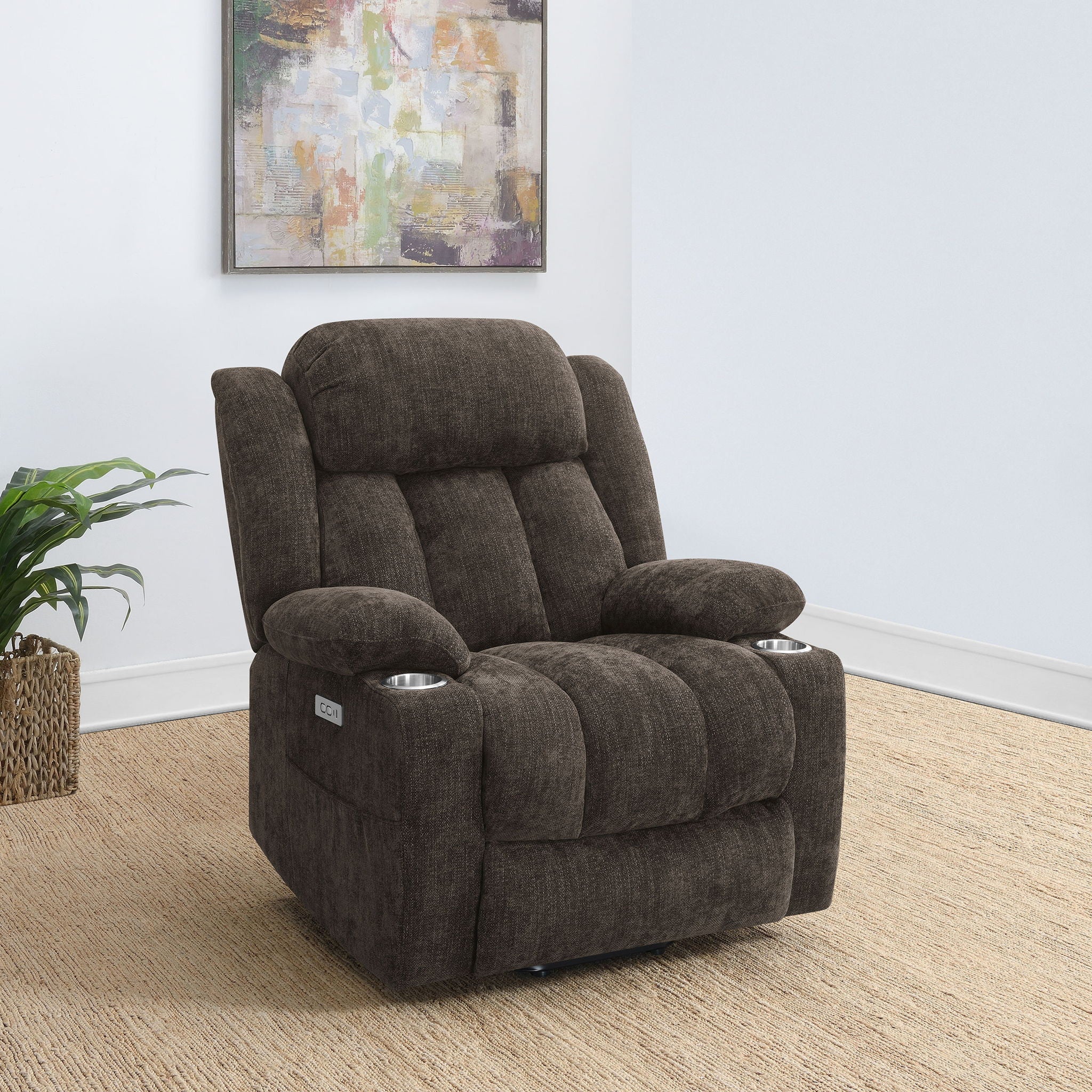Beca - Upholstered Power Lift Recliner With Cupholders And USB Charging - Image 34
