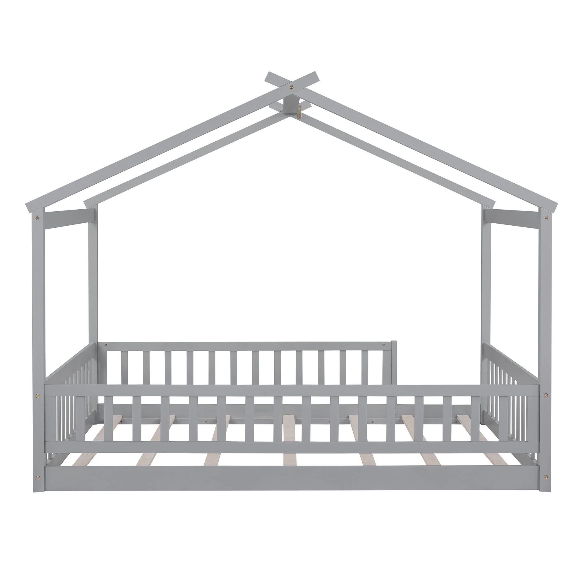 Bed House Bed Frame With Fence - Image 14