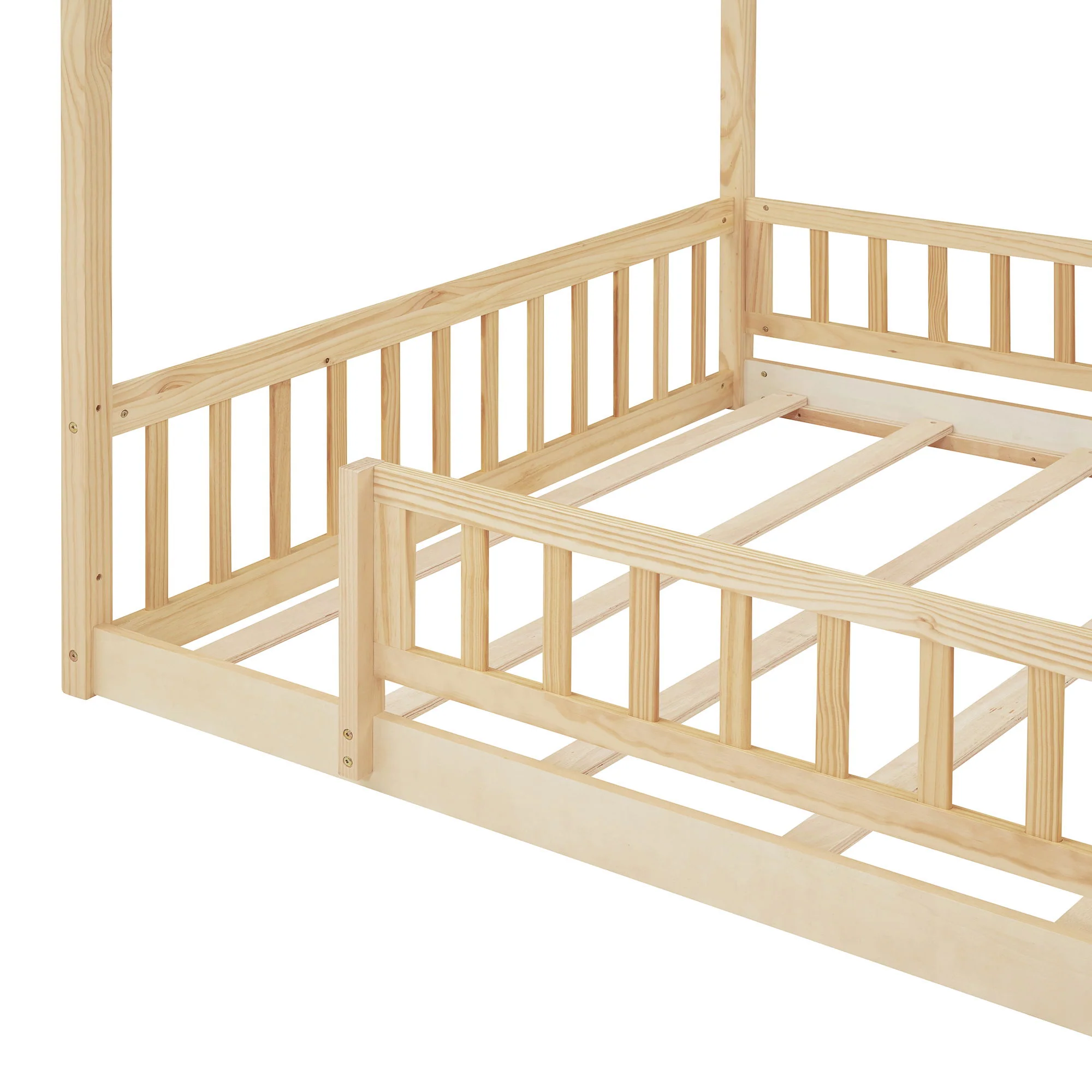 Bed House Bed Frame With Fence - Image 42