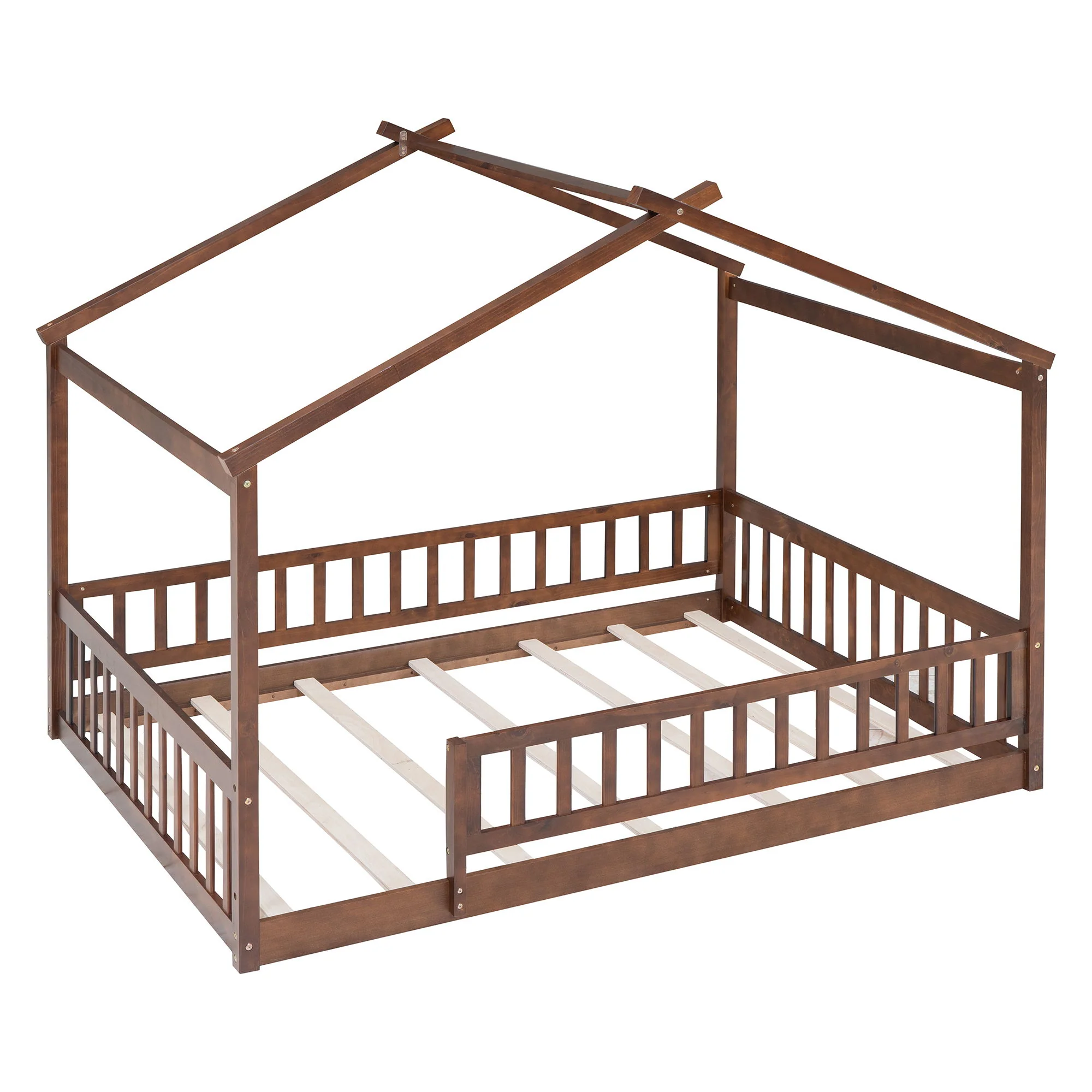 Bed House Bed Frame With Fence - Image 57
