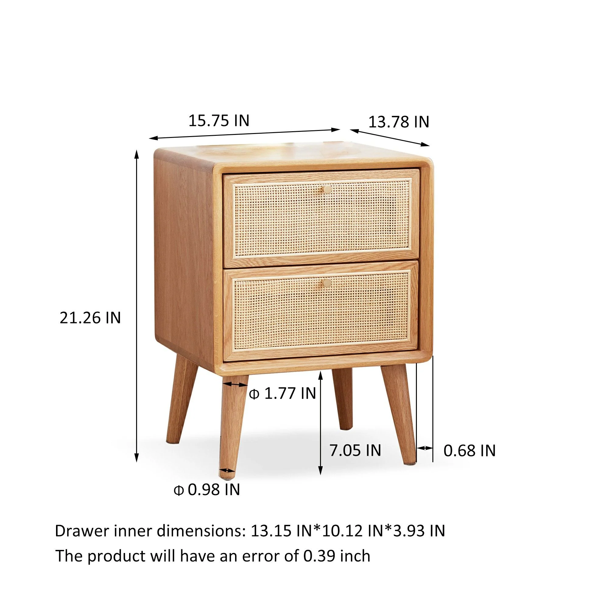Bedside Cabinet, Modern Simple Nightstands European Beech - Image 10