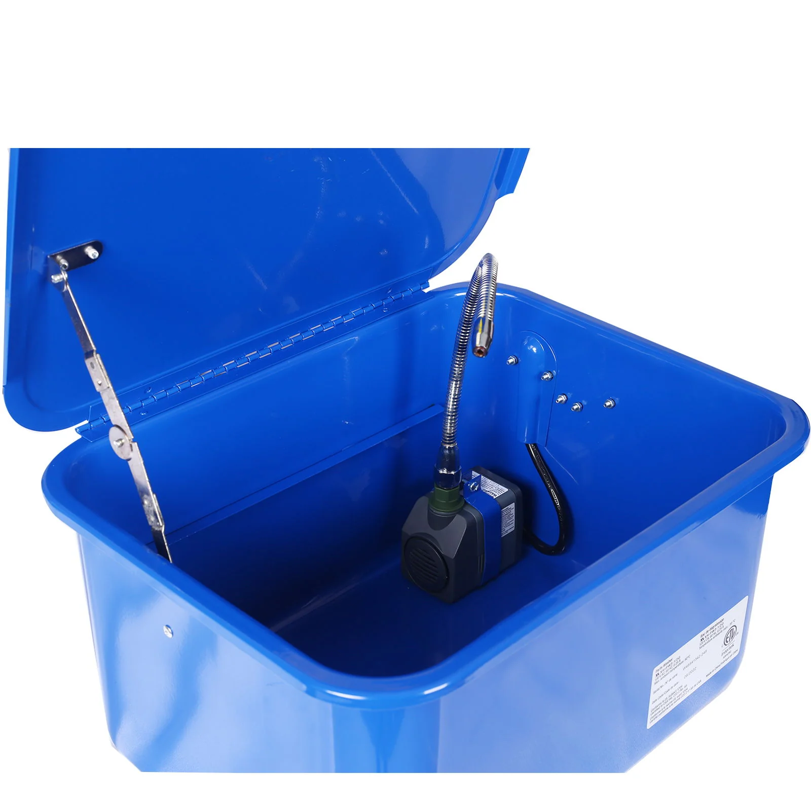 Benchtop Parts Washer With 110V Pump, 3.5 Gallon Capacity - Blue - Image 6