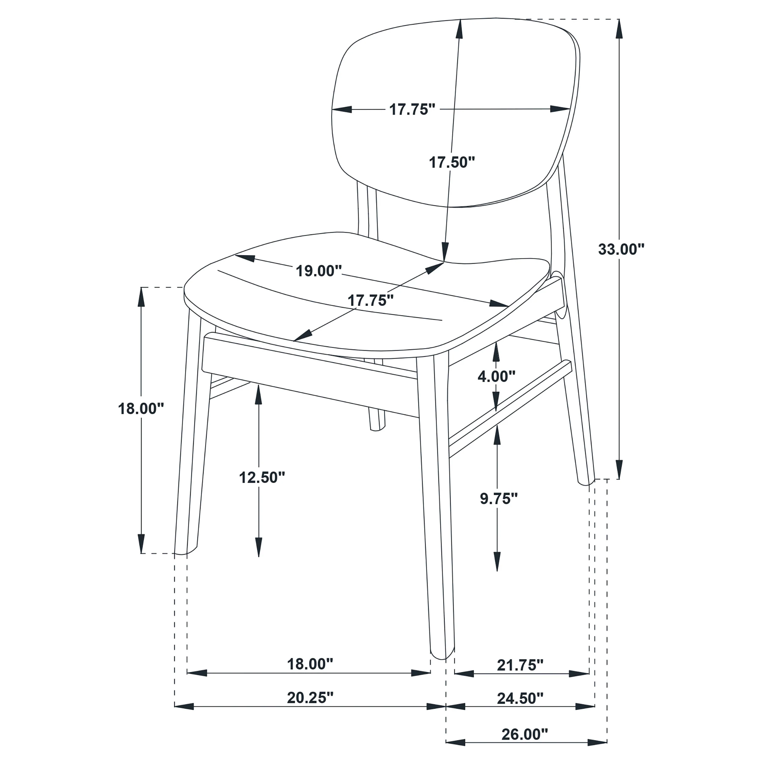 Benford Dining Side Chair Wood Seat Dark Brown (Set of 2) - Image 12