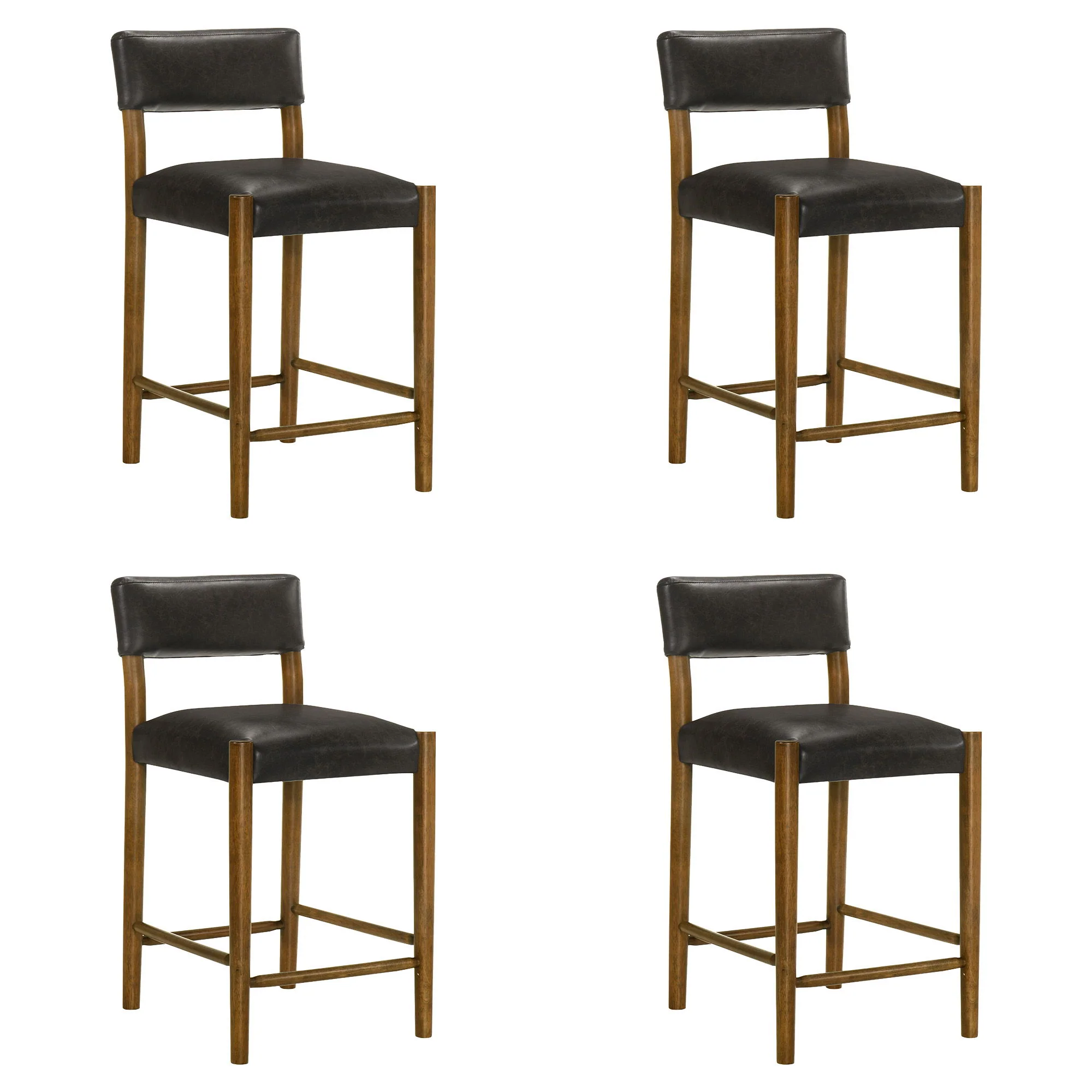 Bennet - Modern Wood Counter Height Kitchen Bar Stool - Image 2