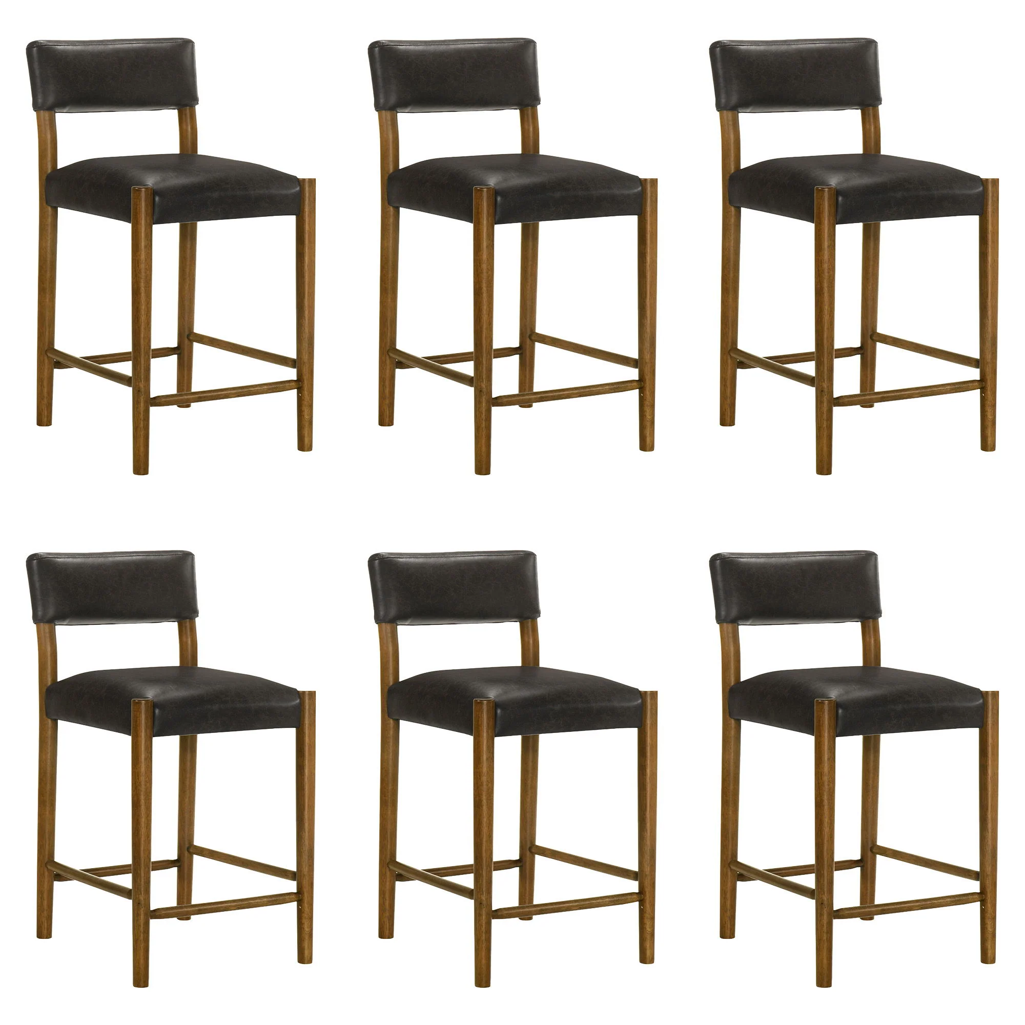Bennet - Modern Wood Counter Height Kitchen Bar Stool - Image 3