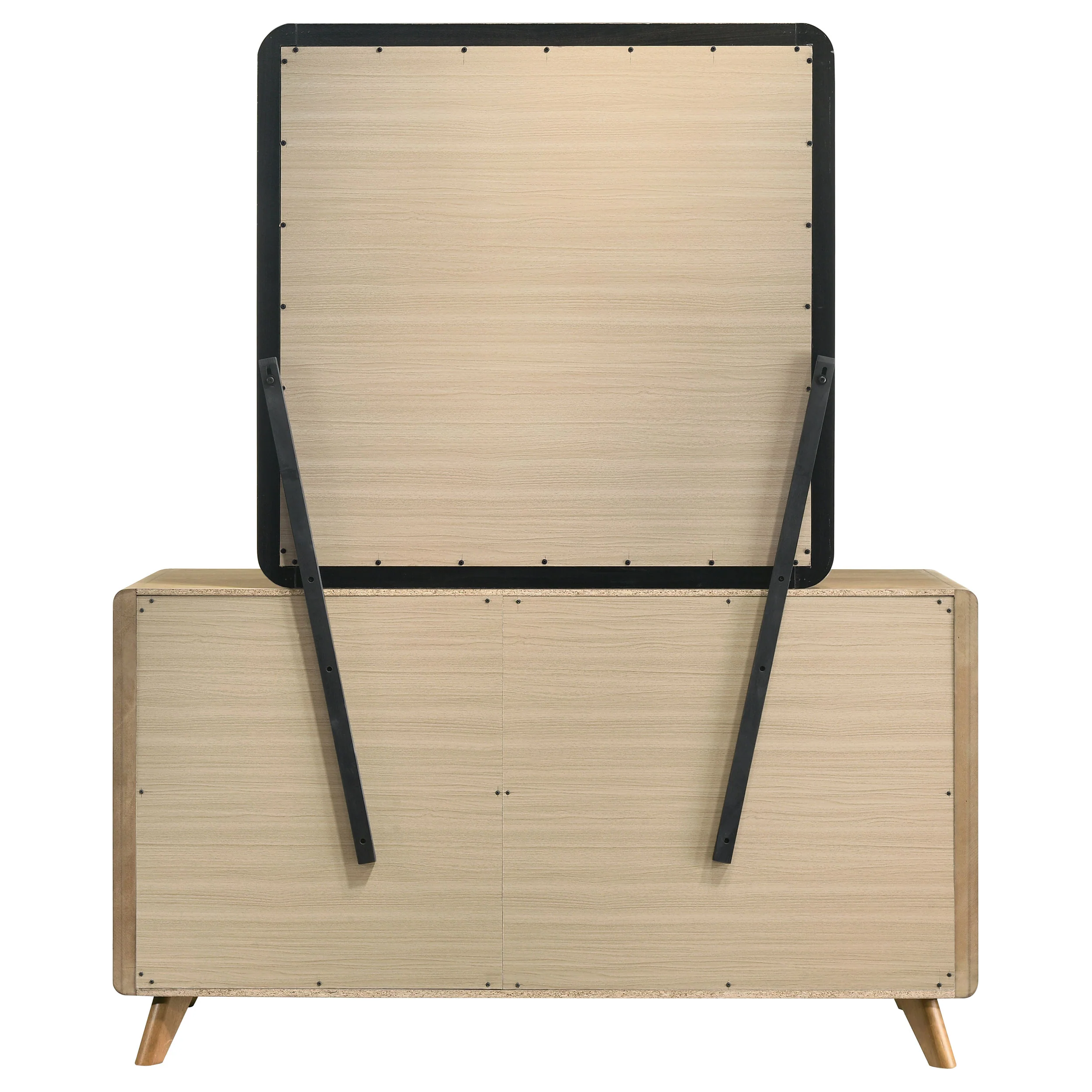 Bennett 6-Drawer Dresser and Mirror Set Light Oak - Image 8
