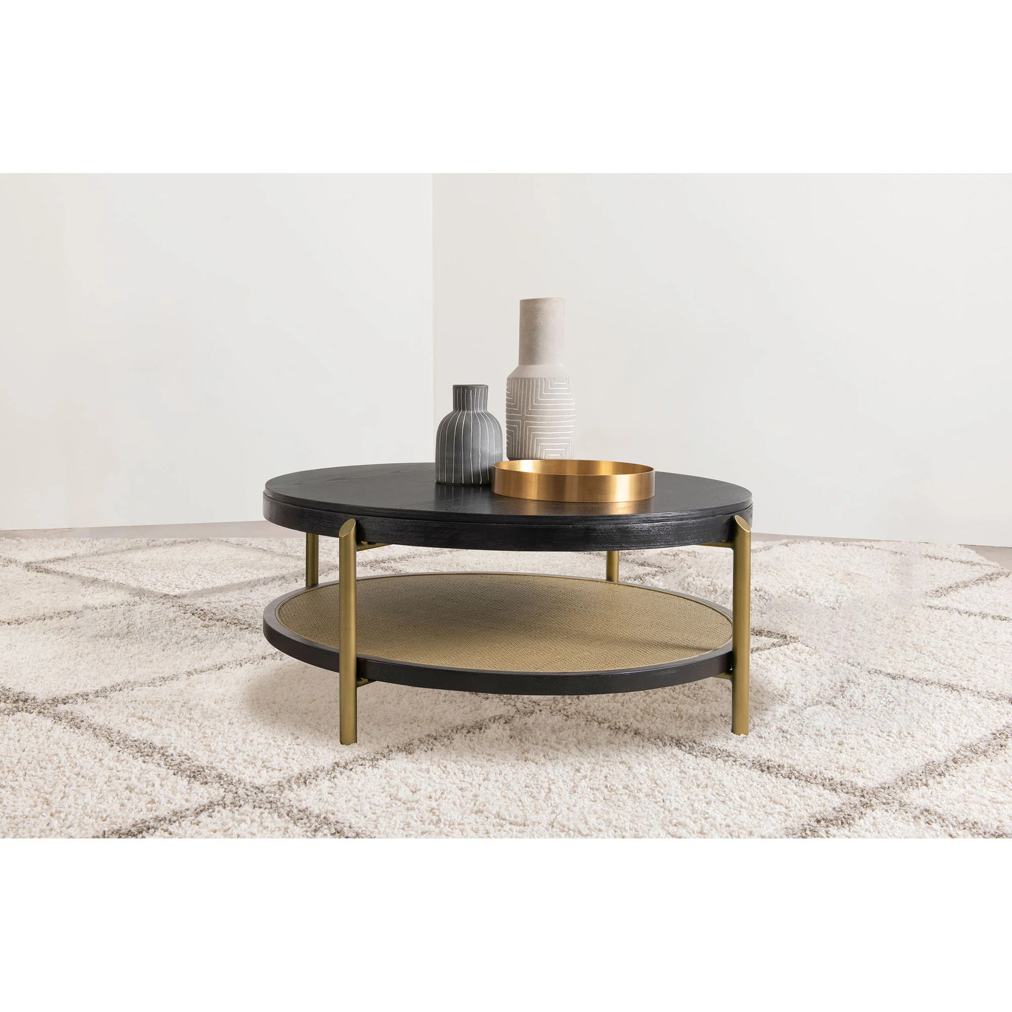 Benson - Round Table With Storage Shelf - Image 28