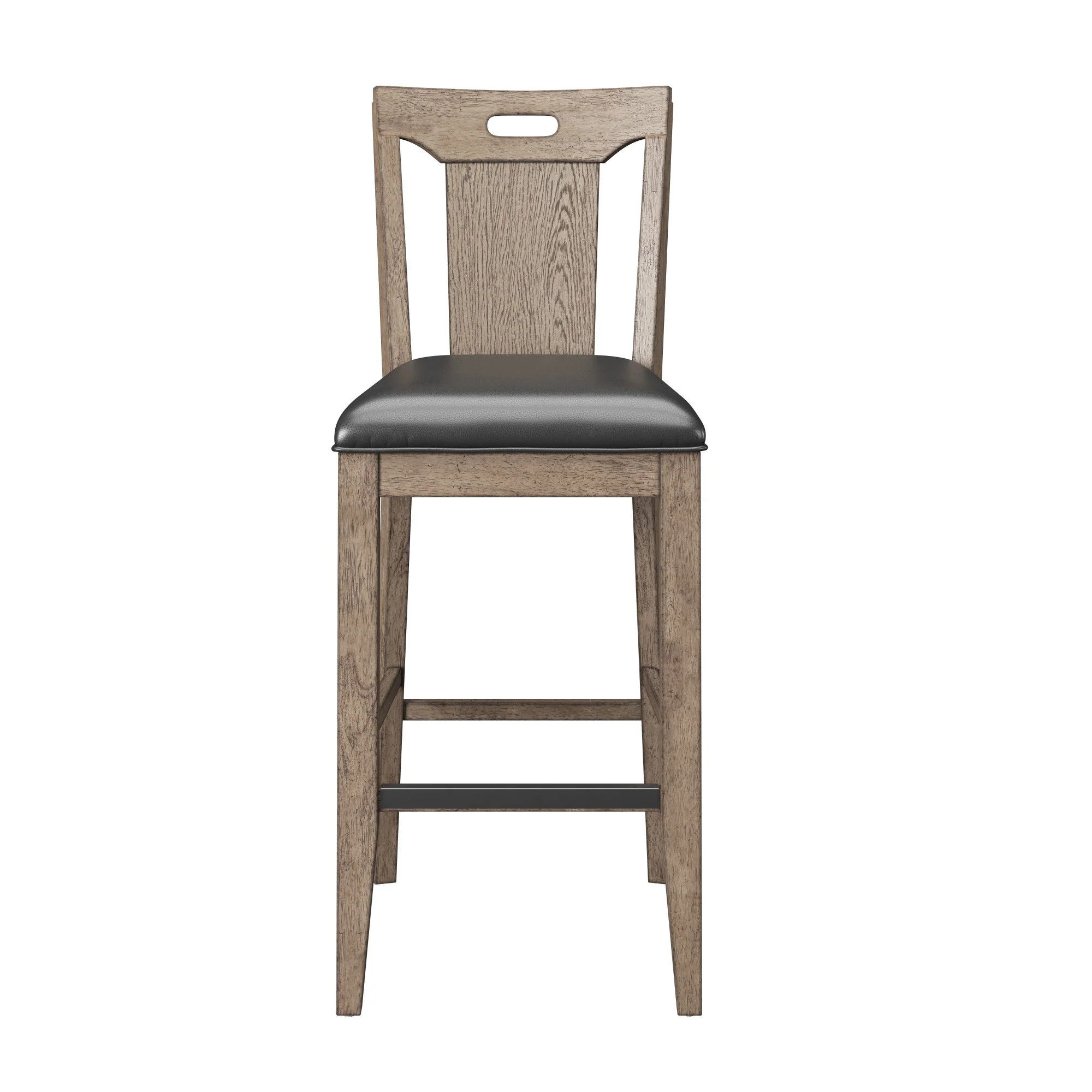 Slat Back Bar Stools (Set of 2) - Brown - Image 3