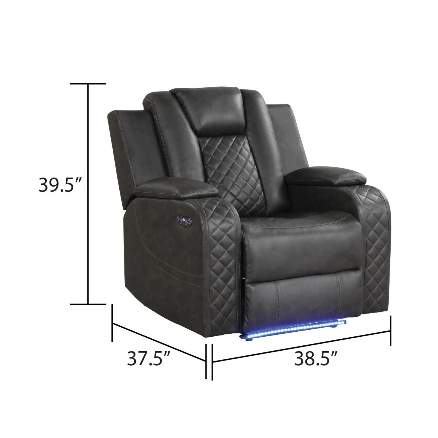 Benz - LED & Power Recliner Chair With Adjustable Headrest - Image 16