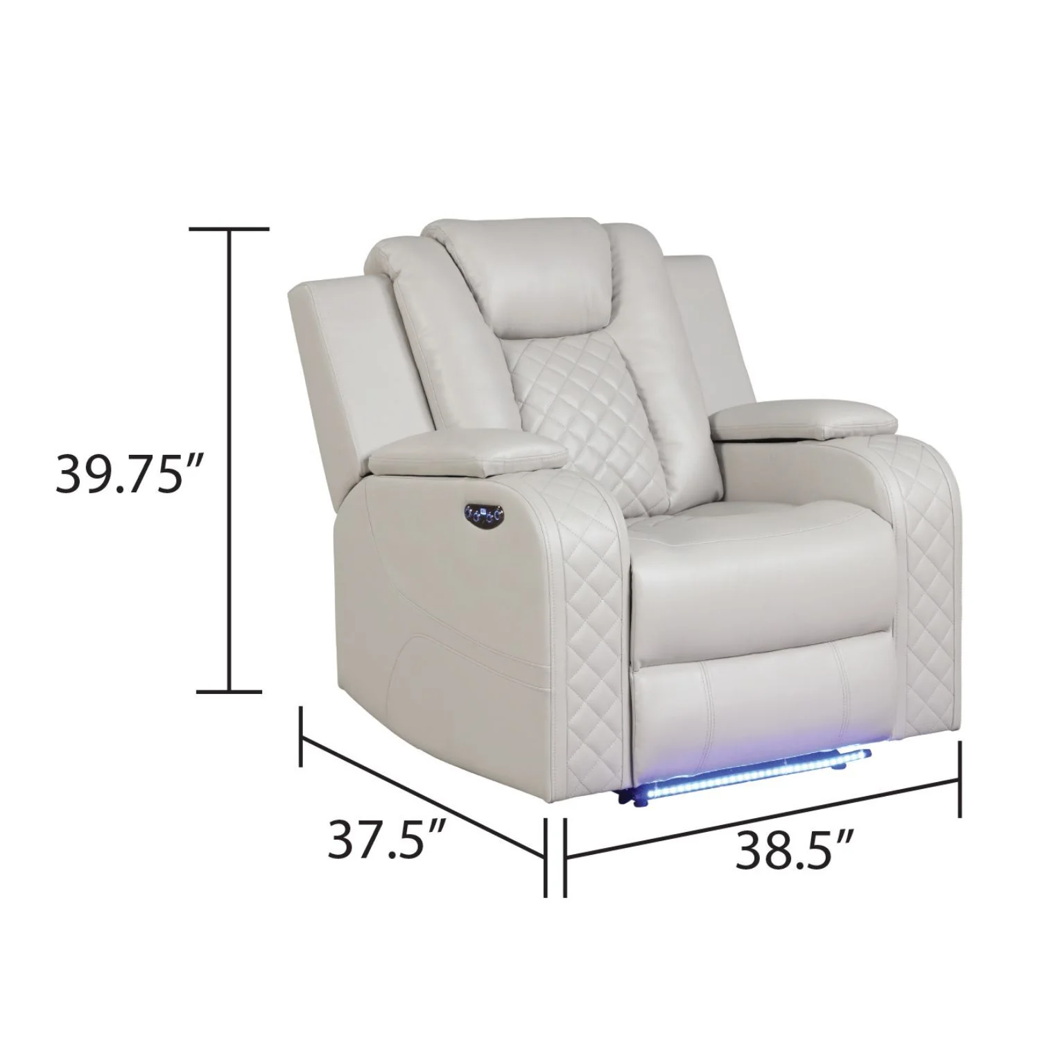 Benz - Power Recliner Set With LED Lighting And USB Charging - Image 25