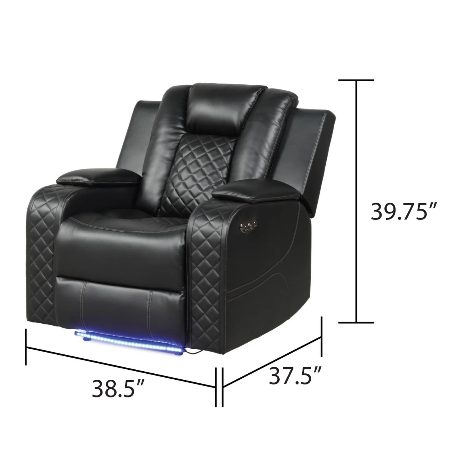 Benz - Power Recliner Set With LED Lighting And USB Charging - Image 39