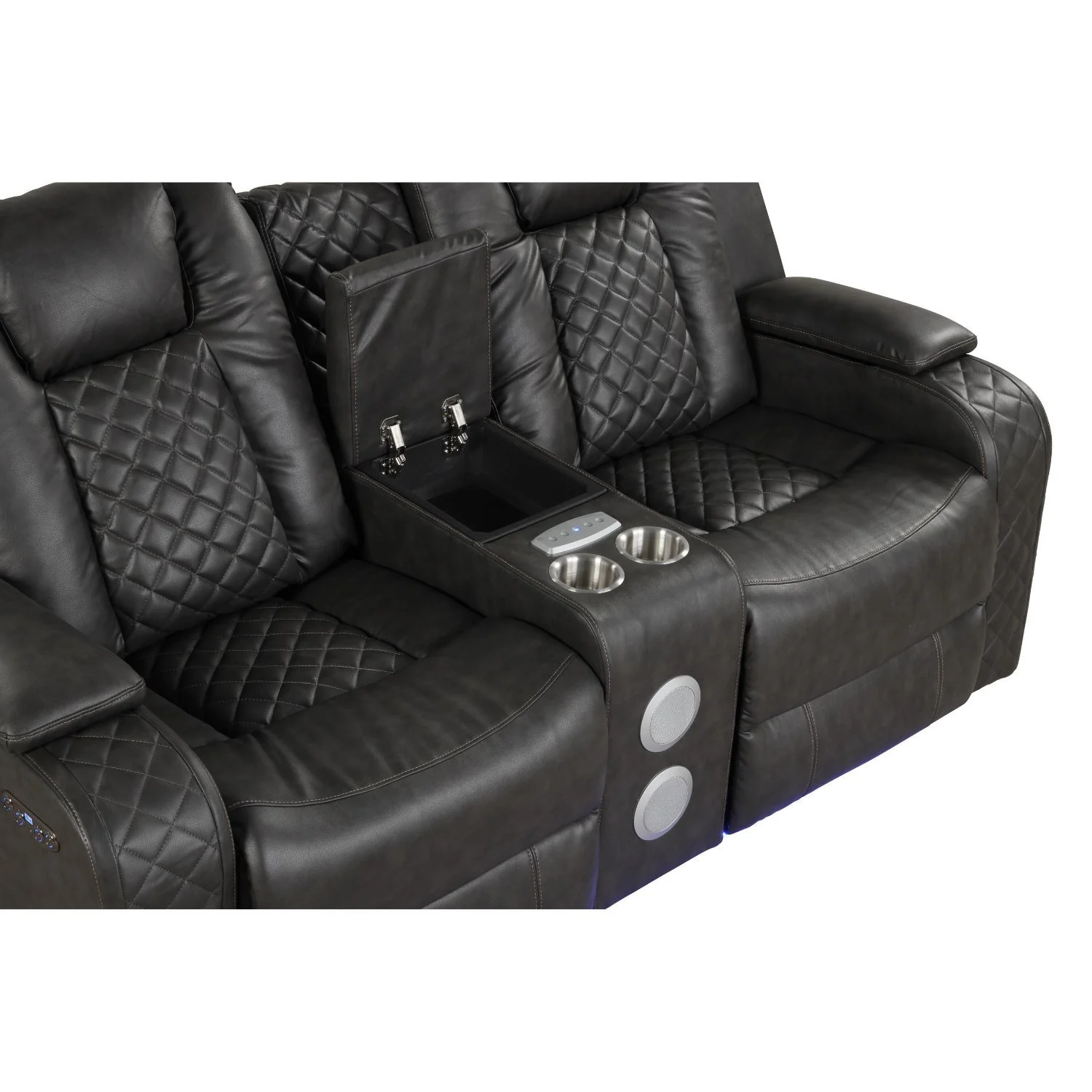 Benz - Power Reclining Loveseat With LED Lighting And Built In USB - Image 14